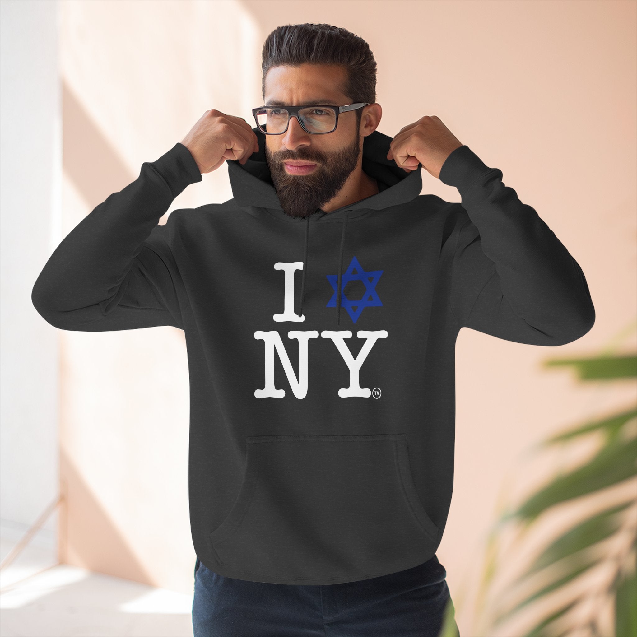 I Love NY Jewish Star Hoodie | Jewish New York Pride