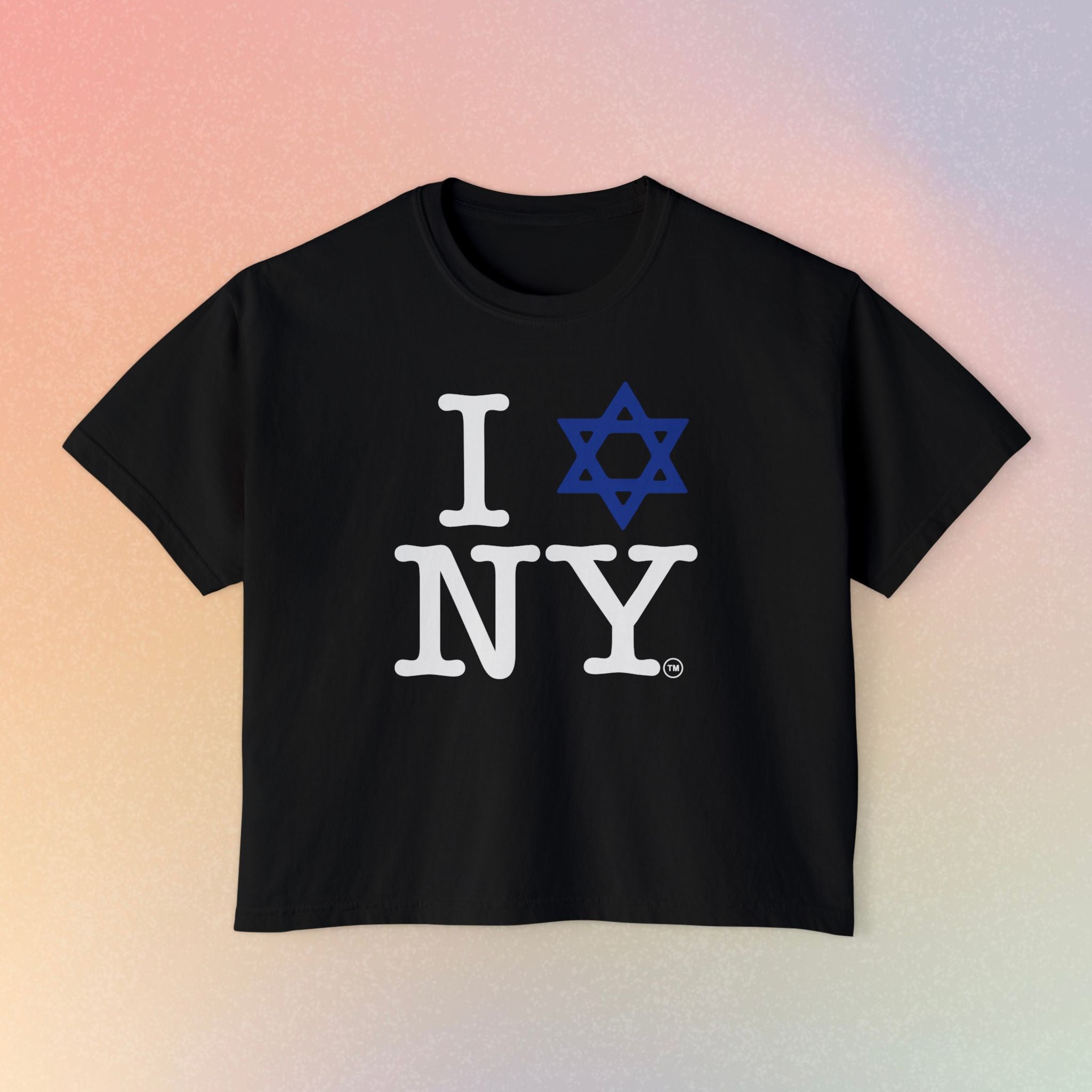 I Love NY Jewish Star Women's Boxy Tee — Jewish New York Pride T‑Shirt