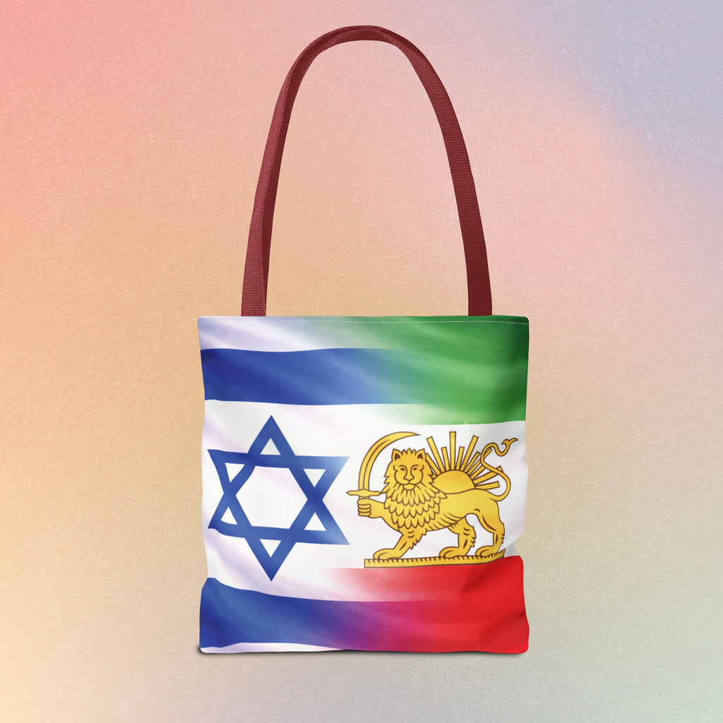 Persian-Israeli Flags Solidarity Tote Bag