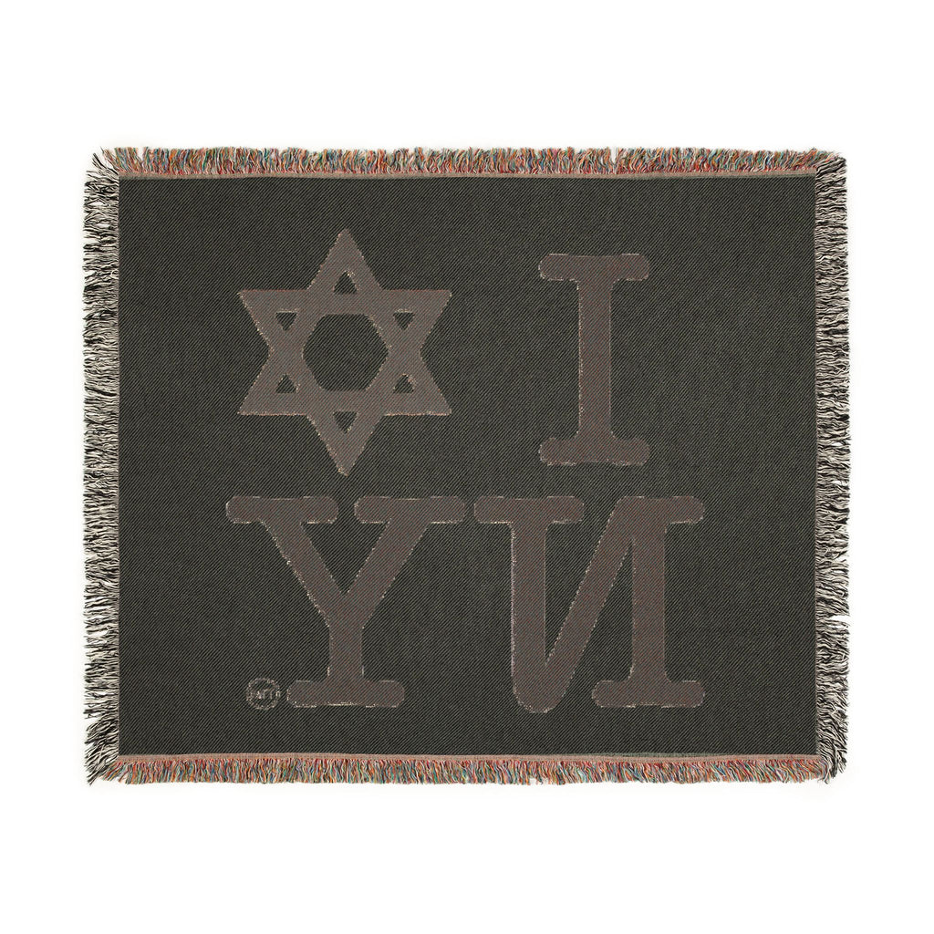 I Love NY Star of David Woven Blanket — Jewish New York Throw Blanket