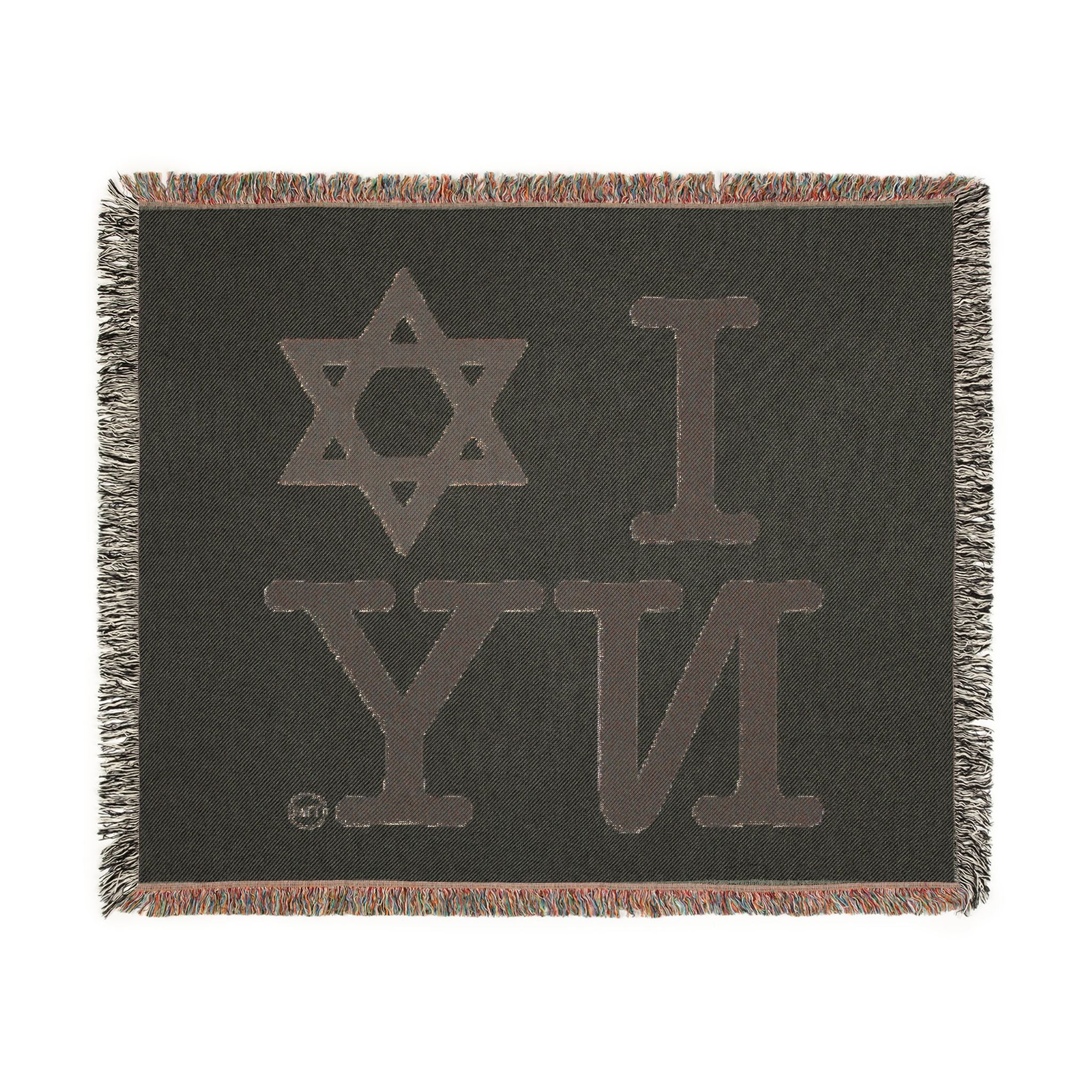 I Love NY Star of David Woven Blanket — Jewish New York Throw Blanket