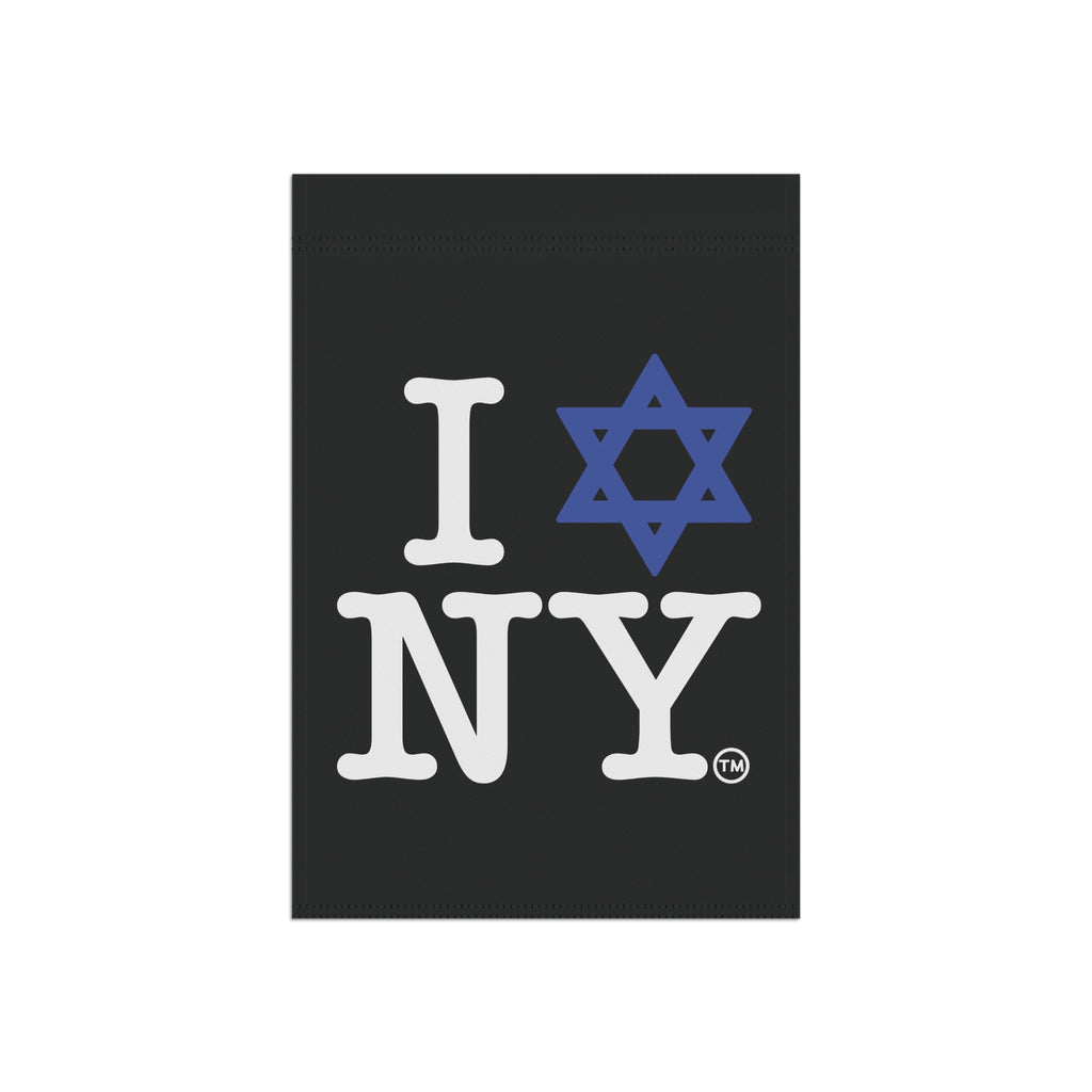 I Love New York Jewish Star Garden & House Banner in Black