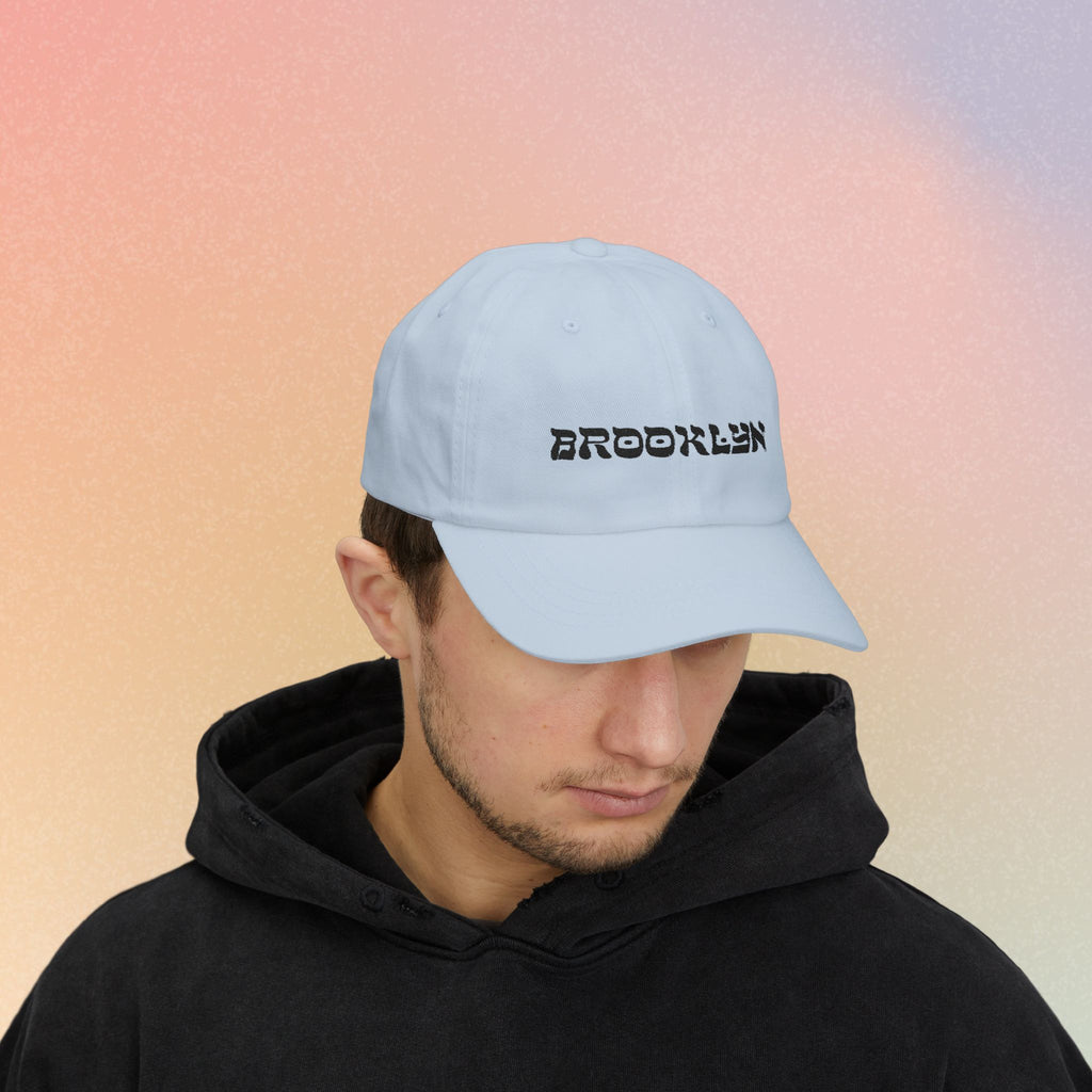Brooklyn Hebrew Script Embroidered Baseball Cap