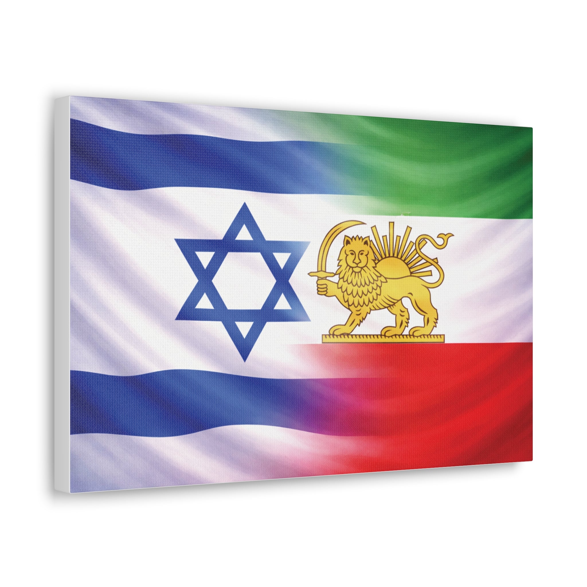 Israeli and Persian Lion Canvas | Flag Wall Art