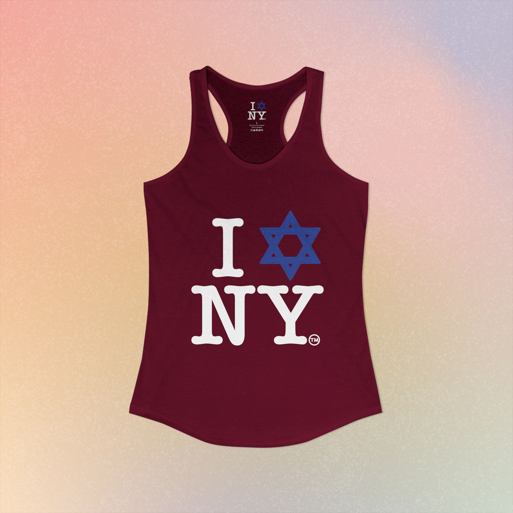 I Love NY Jewish Star Women's Ideal Racerback Tank