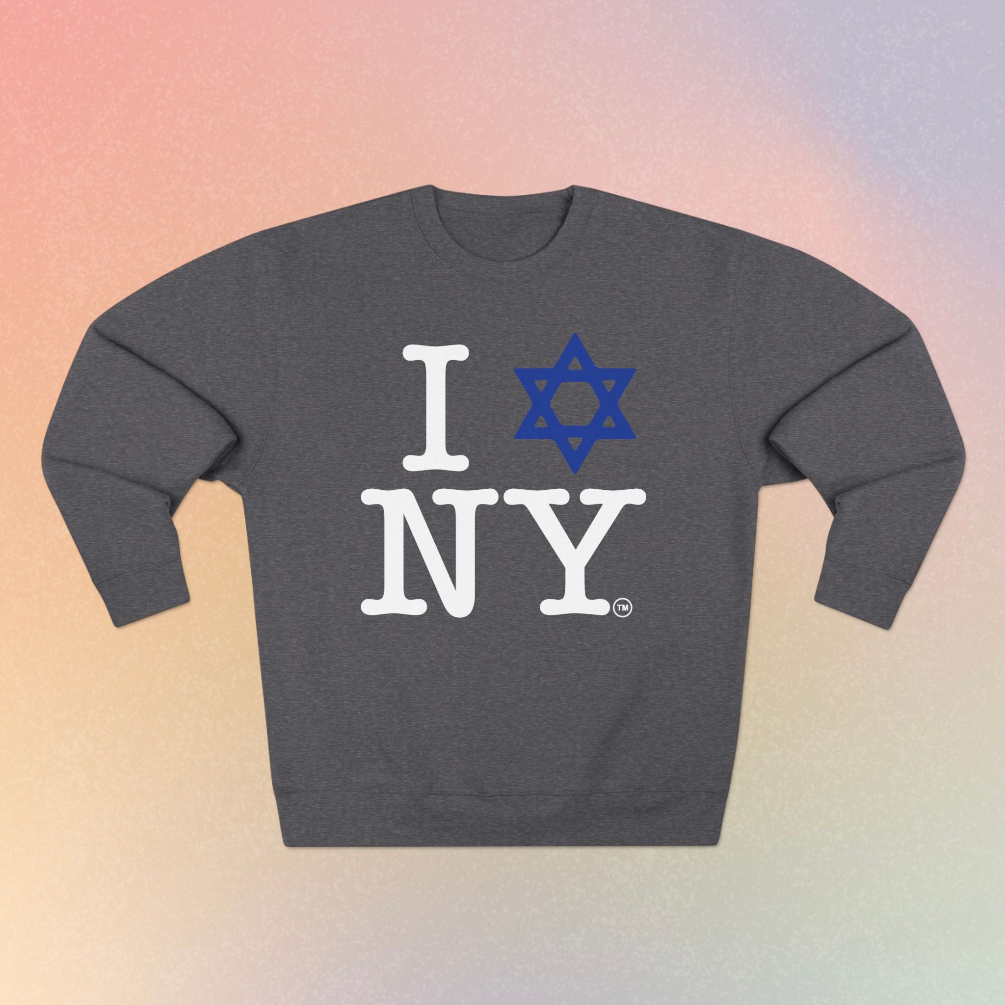 I Love Jewish Star NY Sweatshirt | Jewish New York Pride Crewneck
