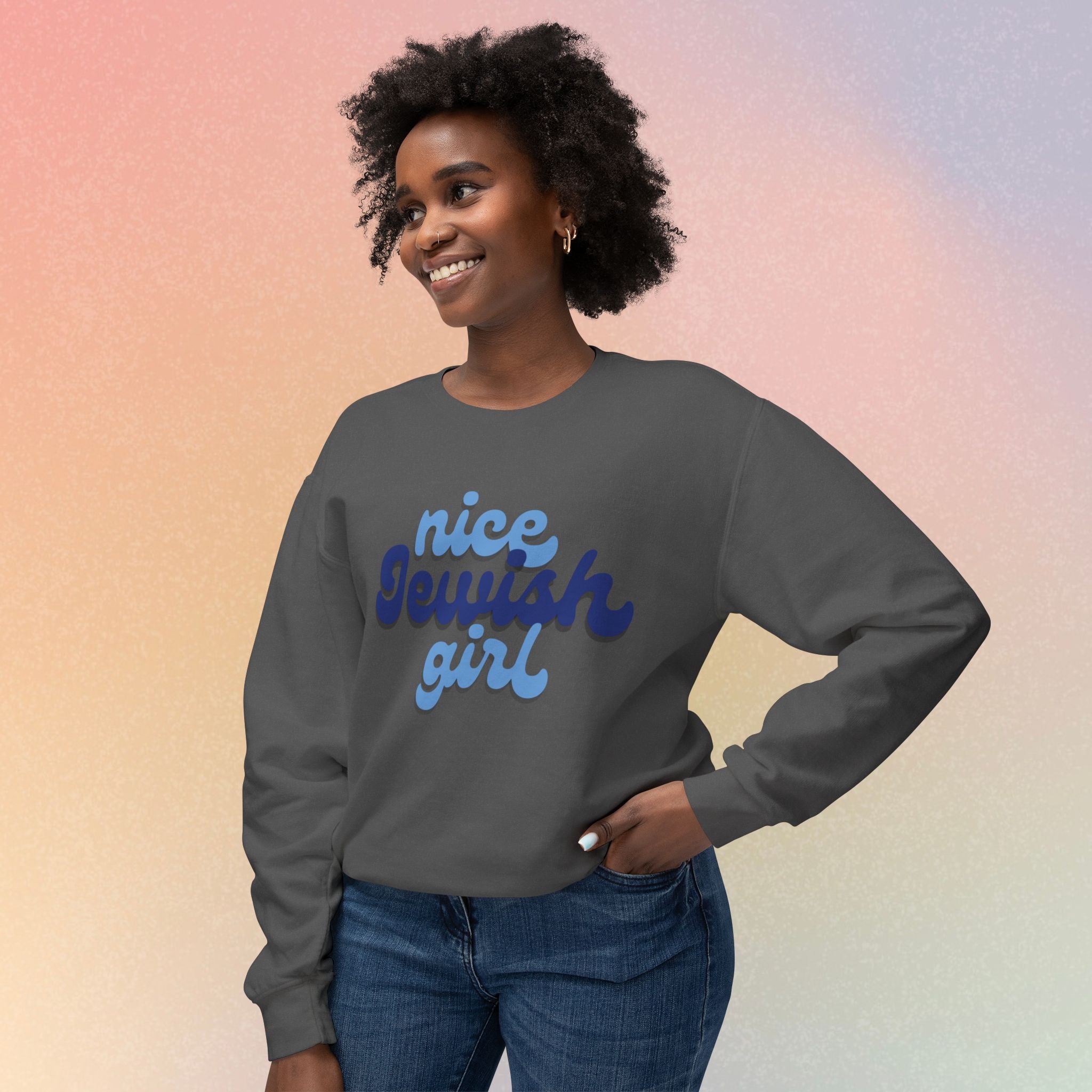 Nice Jewish Girl Sweatshirt | Female Jewish Pride Crewneck
