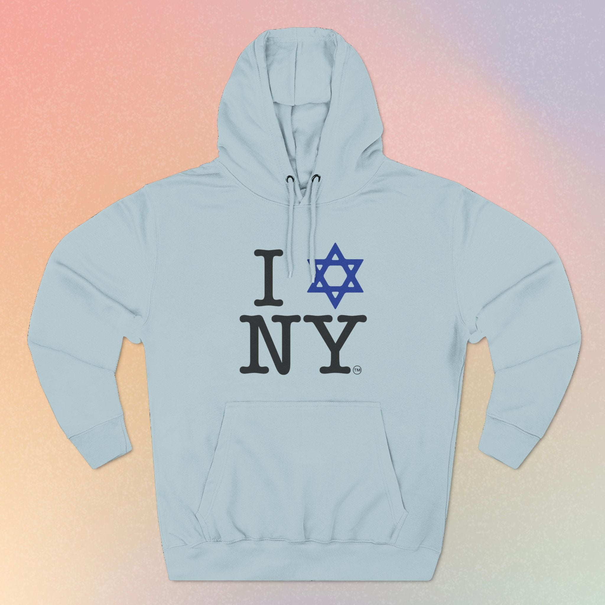 I Love NY Jewish Star Hoodie | Jewish New York Pride