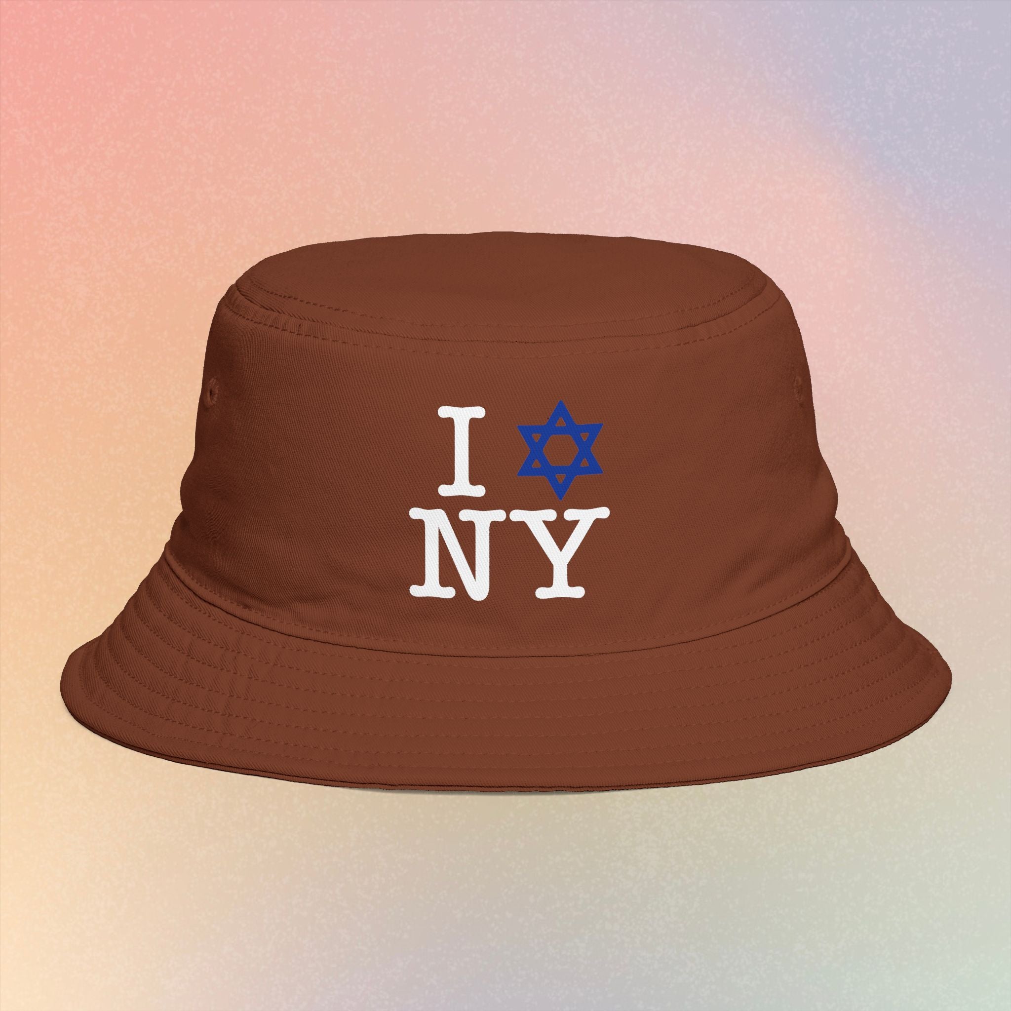 I Love NY Jewish Star Bucket Hat - Jewish New York Pride Bucket Hat