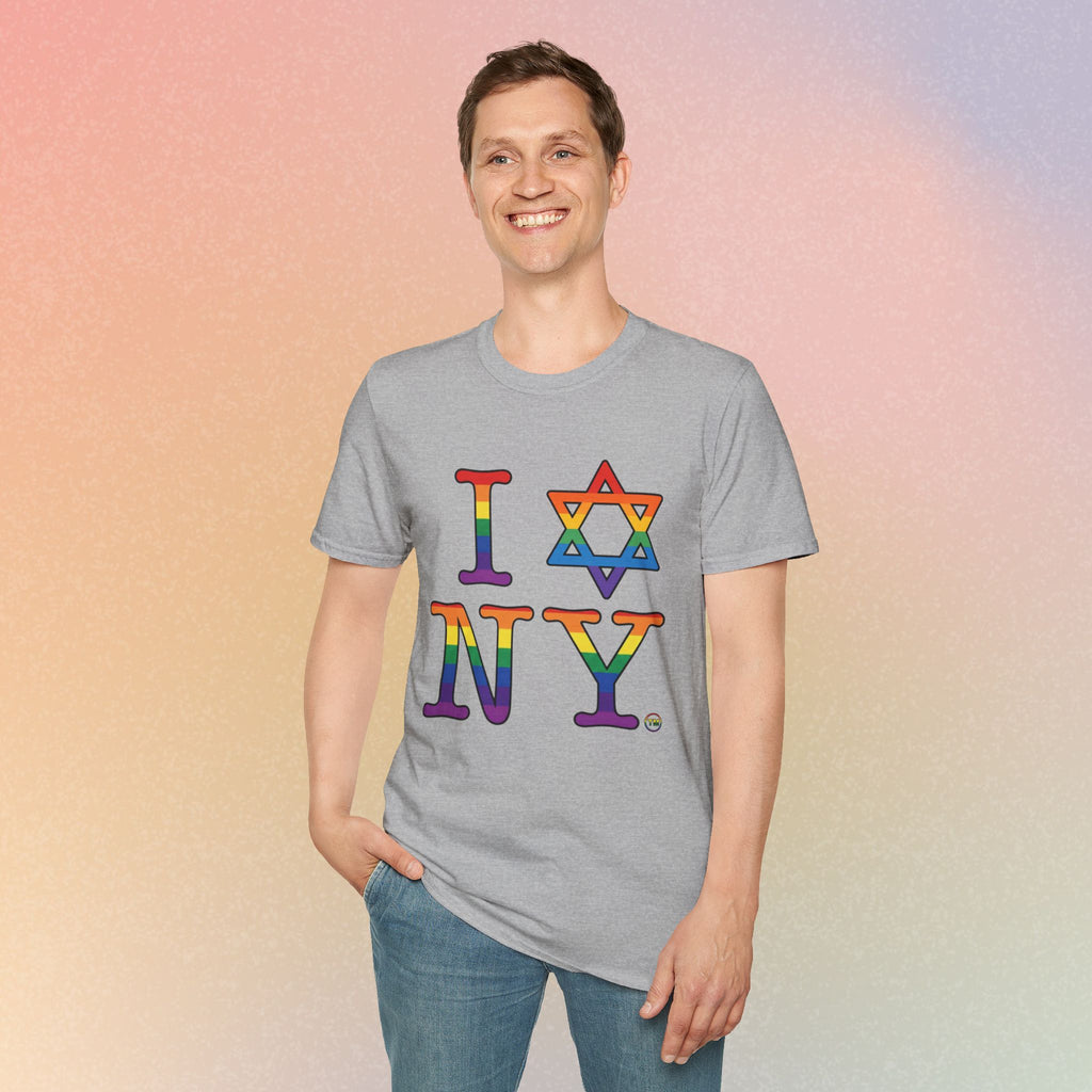 I Love NY Jewish Star LGBTQ Pride Unisex Softstyle T-Shirt
