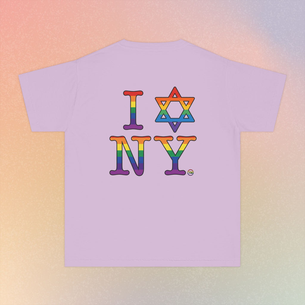 I Love NY Jewish Star LGBTQ Pride Youth Midweight Tee