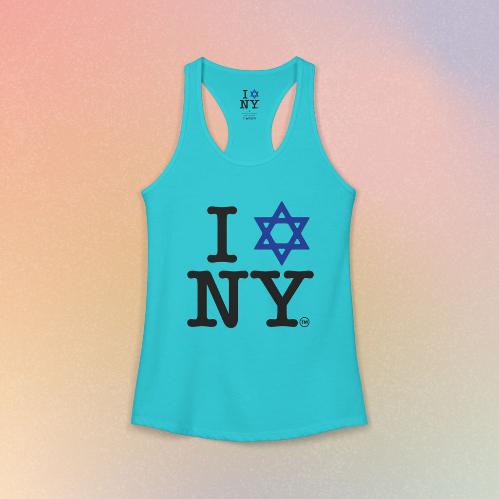 I Jewish Star Love NY Women's Racerback Tanktop