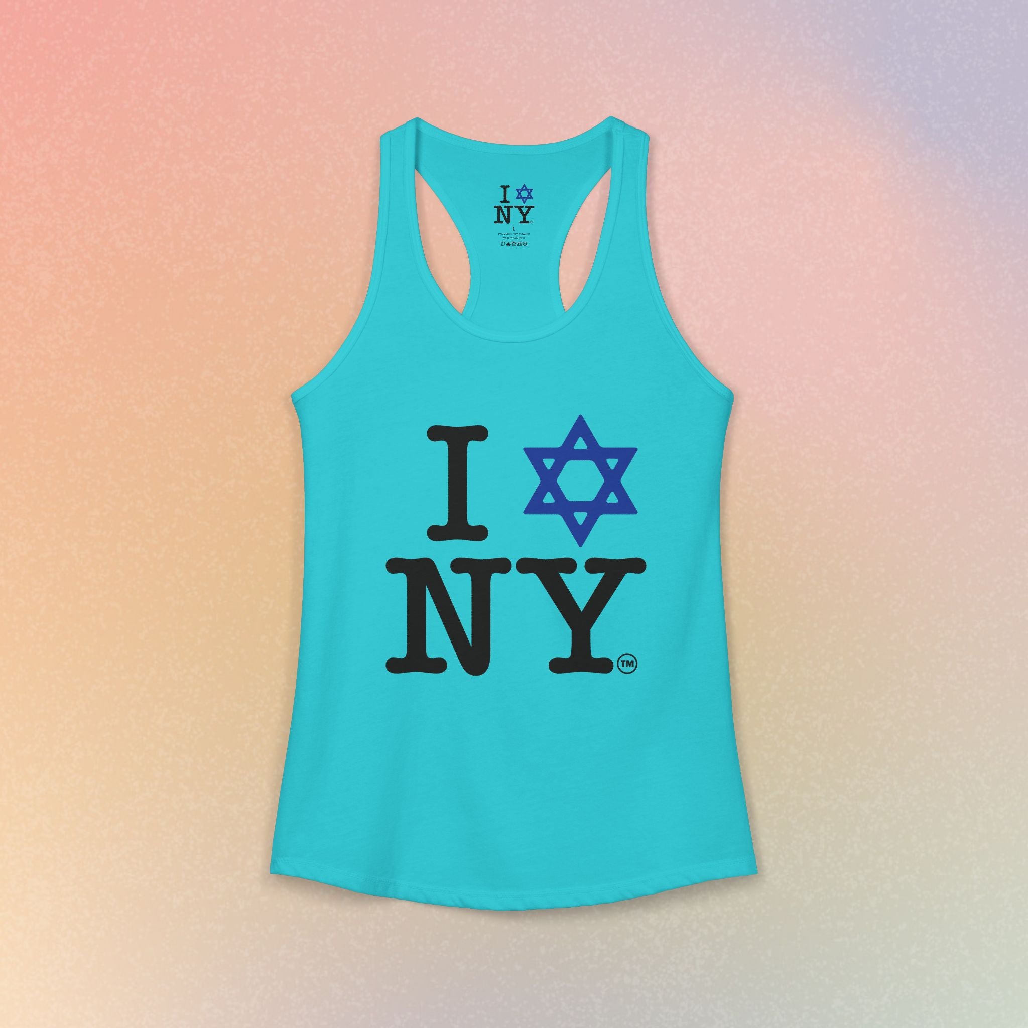 I Jewish Star Love NY Women's Racerback Tanktop