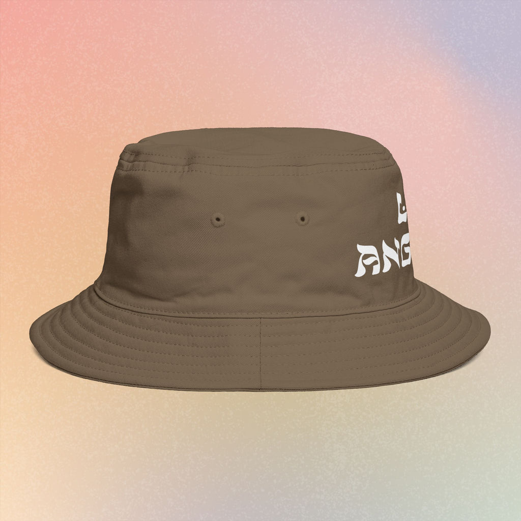Los Angeles Hebrew Style Font Bucket Hat | LA Jewish Pride