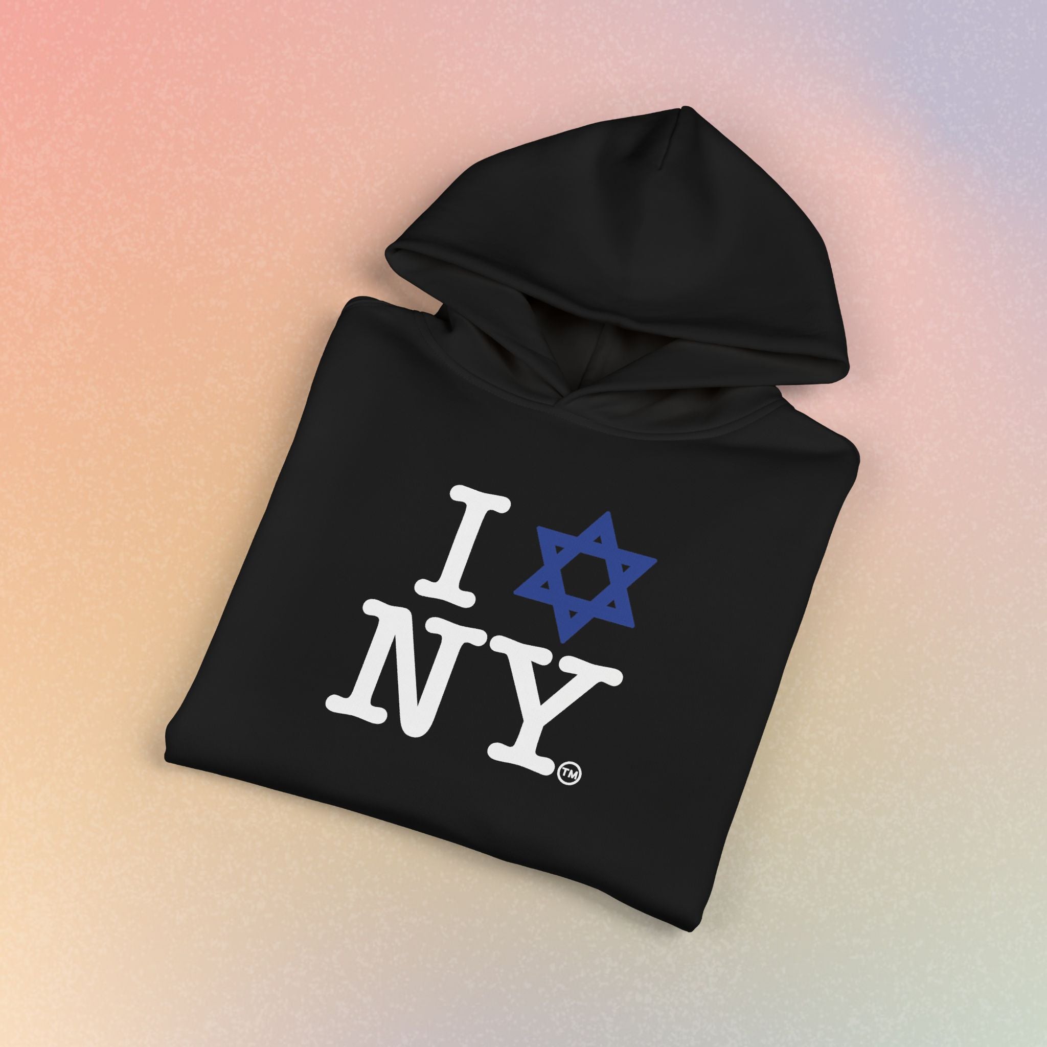 I Love NY Jewish Star Relaxed Unisex Hoodie