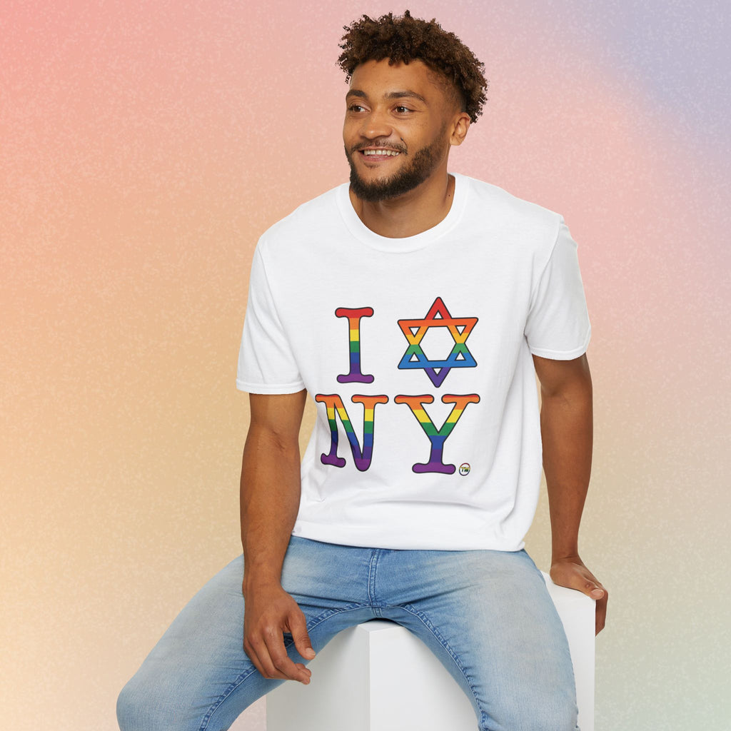I Love NY Jewish Star LGBTQ Pride Unisex Softstyle T-Shirt