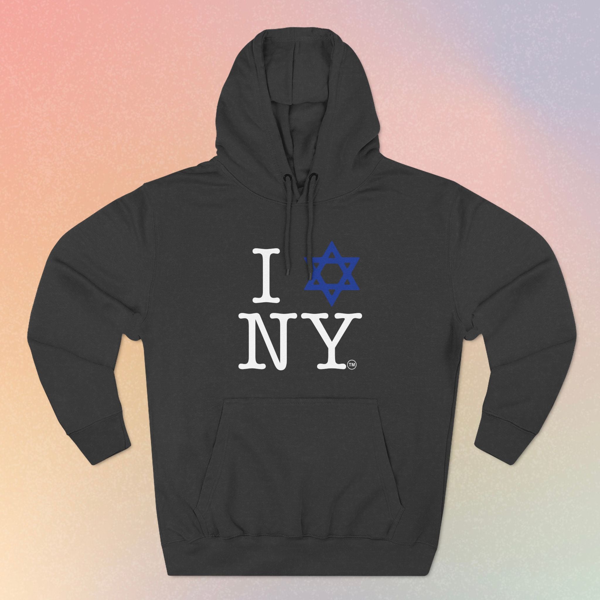 I Love NY Jewish Star Hoodie | Jewish New York Pride
