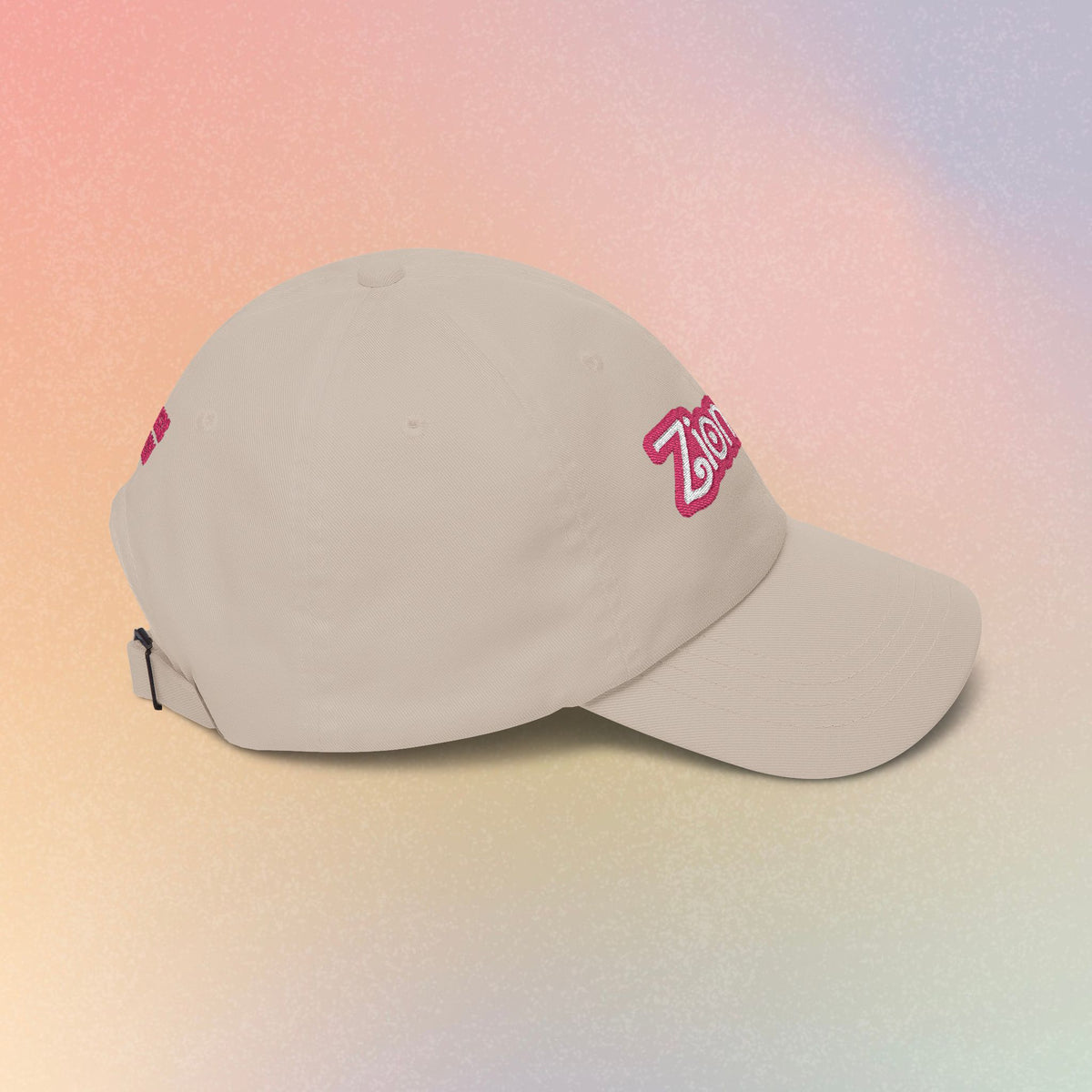 Zioness Embroidered Baseball Cap – Pink Barbie Font Jewish Pride Baseball Hat