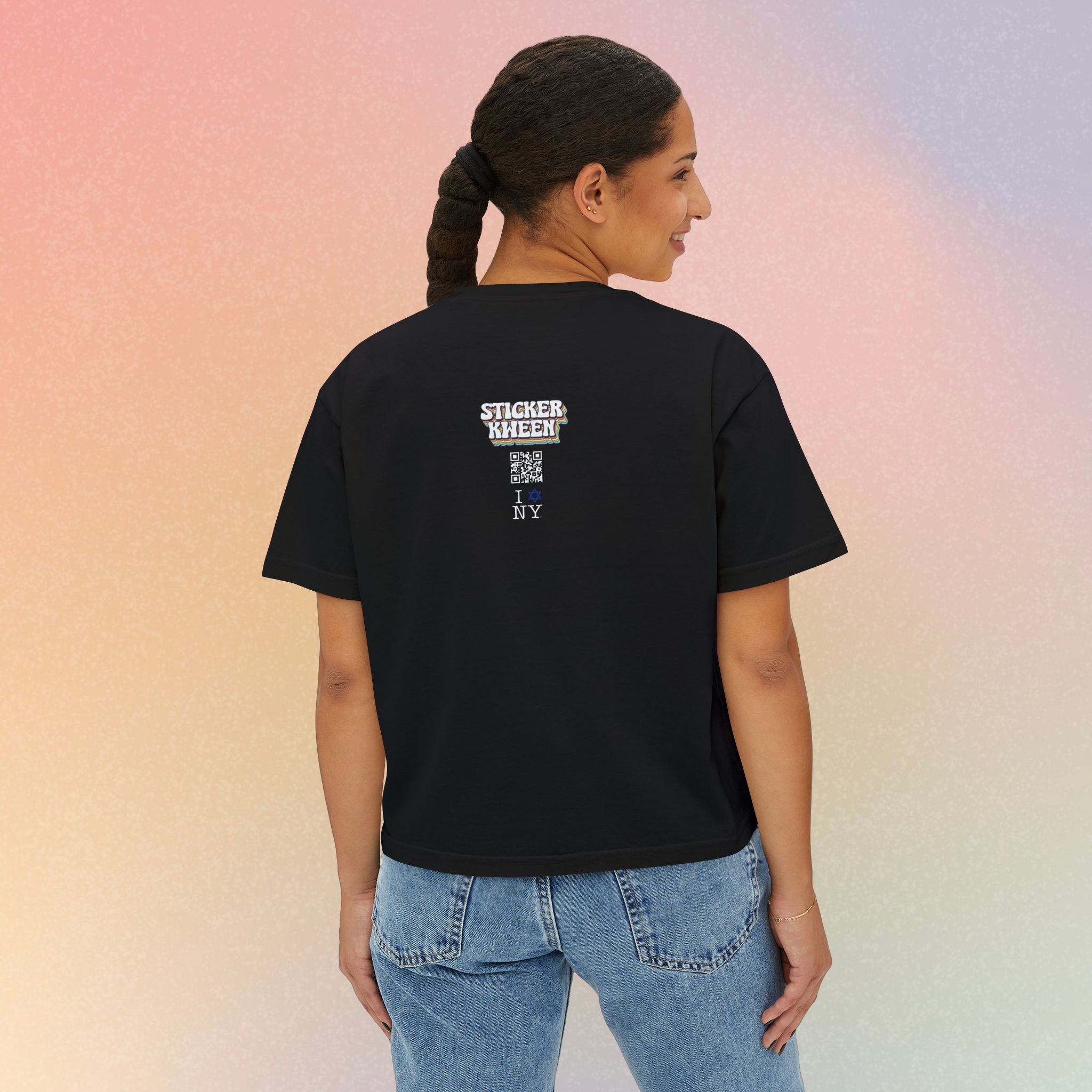 I Love NY Jewish Star Women's Boxy Tee — Jewish New York Pride T‑Shirt