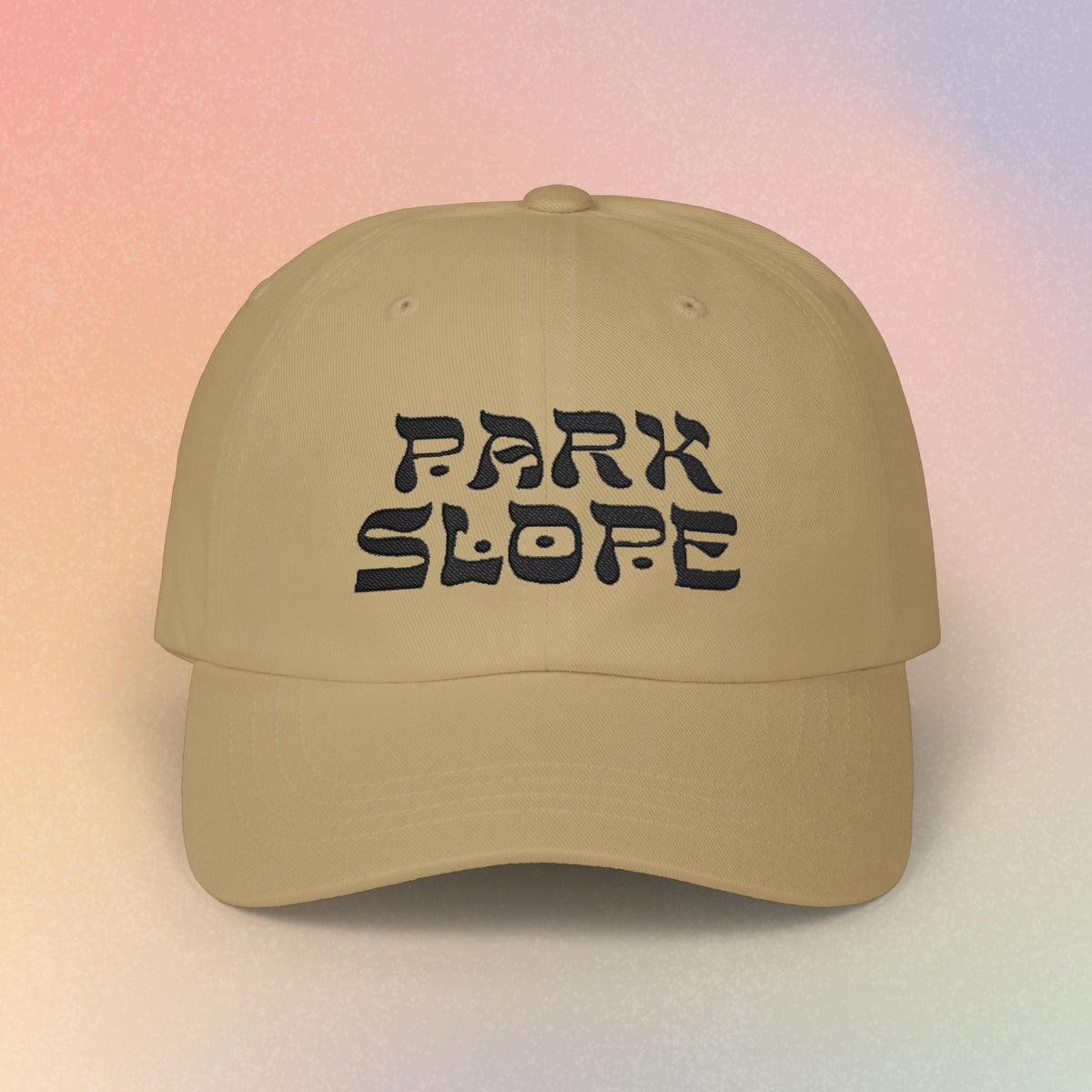 Park Slope Hebrew Font Baseball Cap | NYC Jewish Pride (Light Colors)