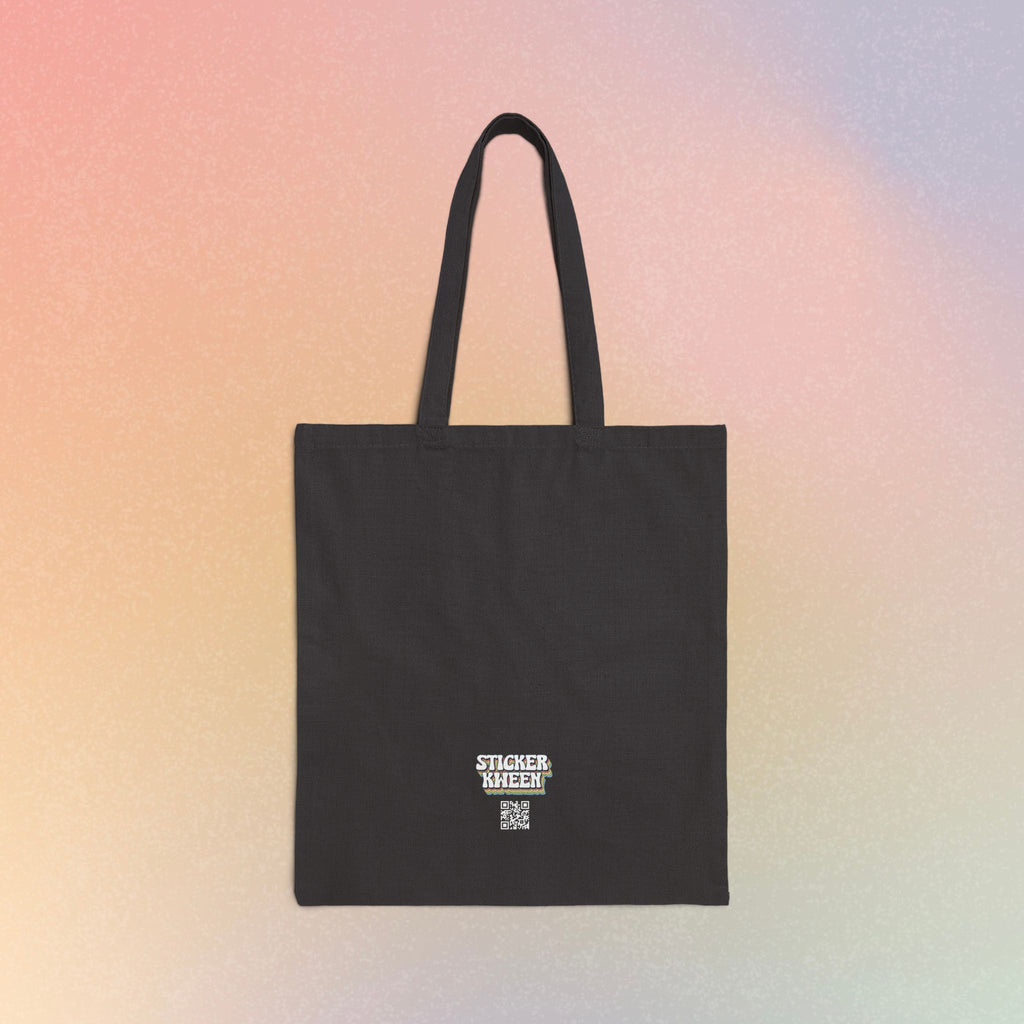 Nice Jewish Girl Canvas Tote Bag — Retro Script Jewish Pride Shopper