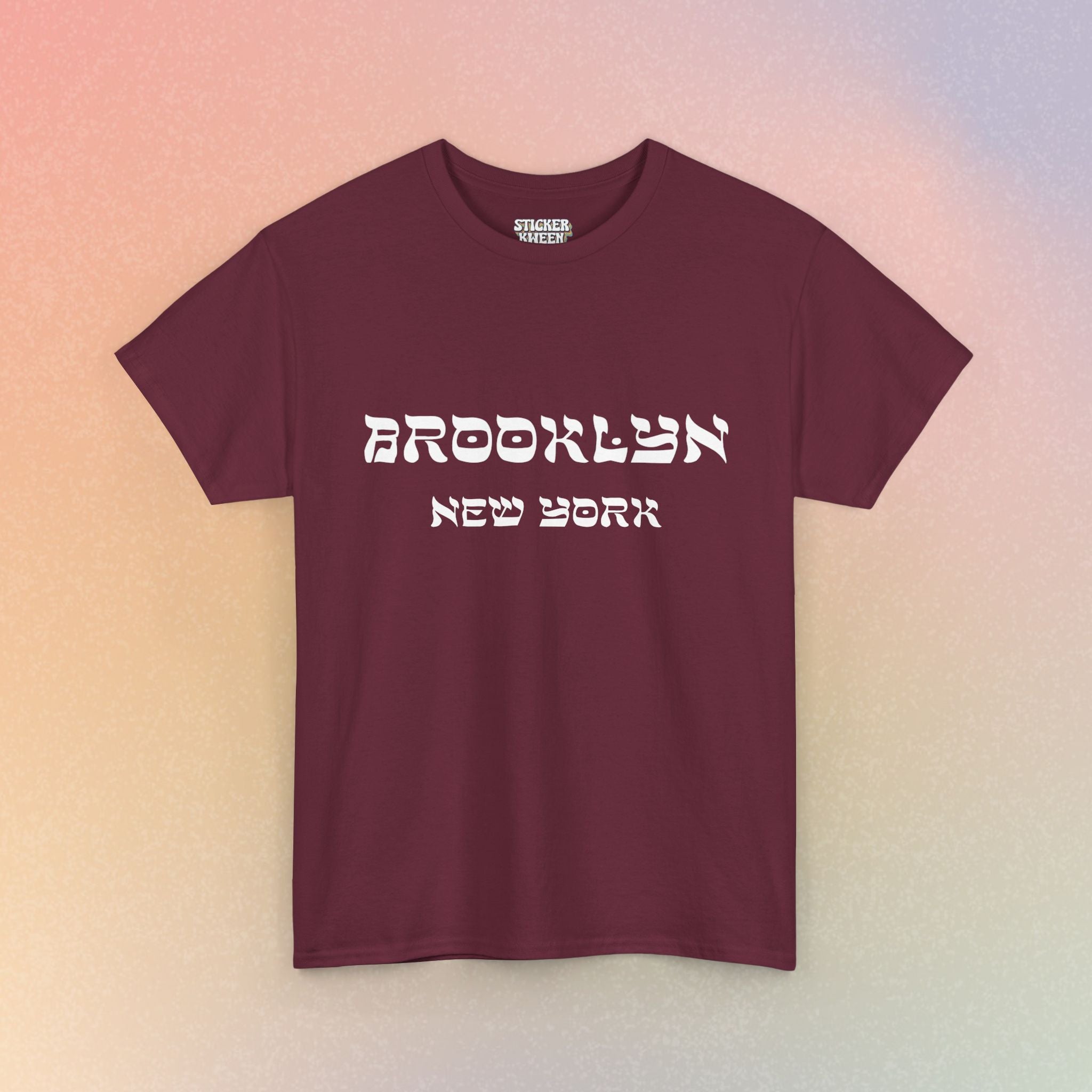 Brooklyn New York Hebrew Script - Unisex Heavy Cotton Tee