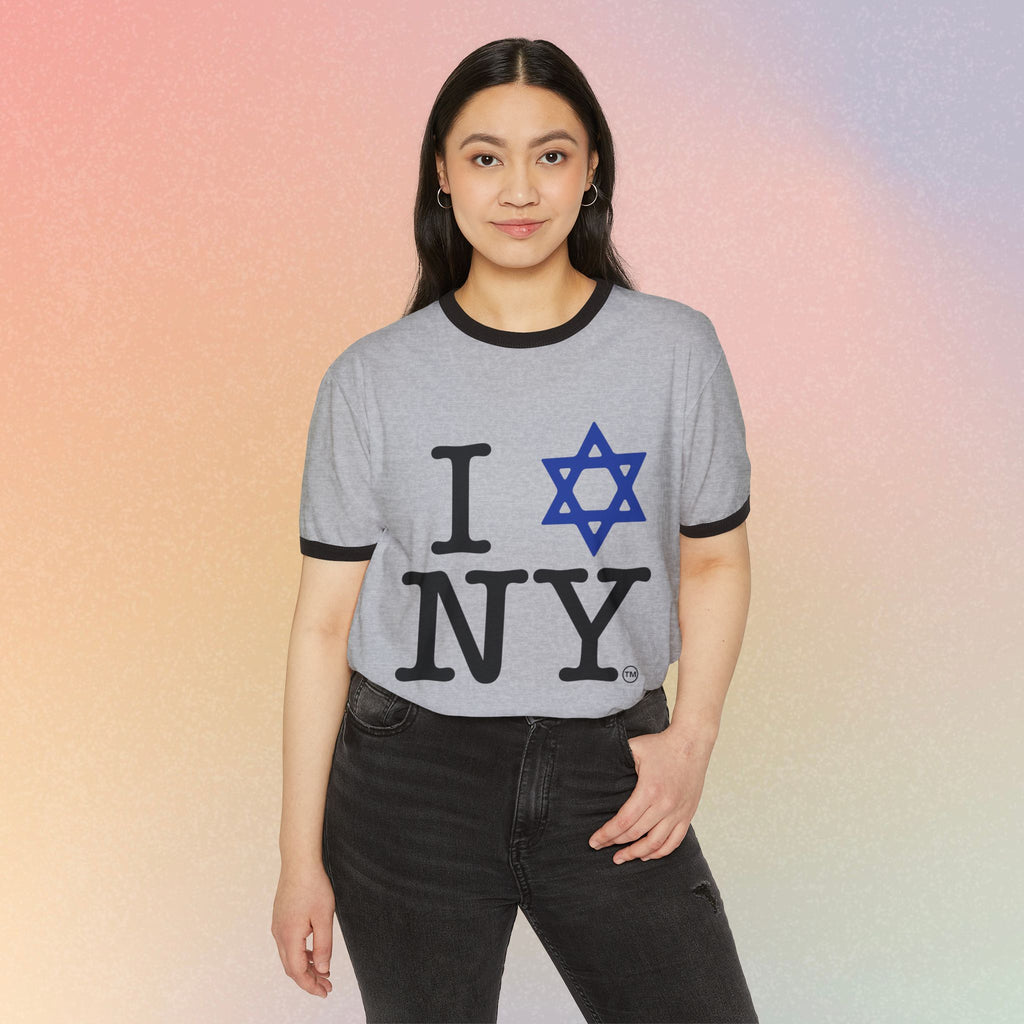 I Love NY Jewish Star T-Shirt | Ringer Tee, Jewish New York Pride