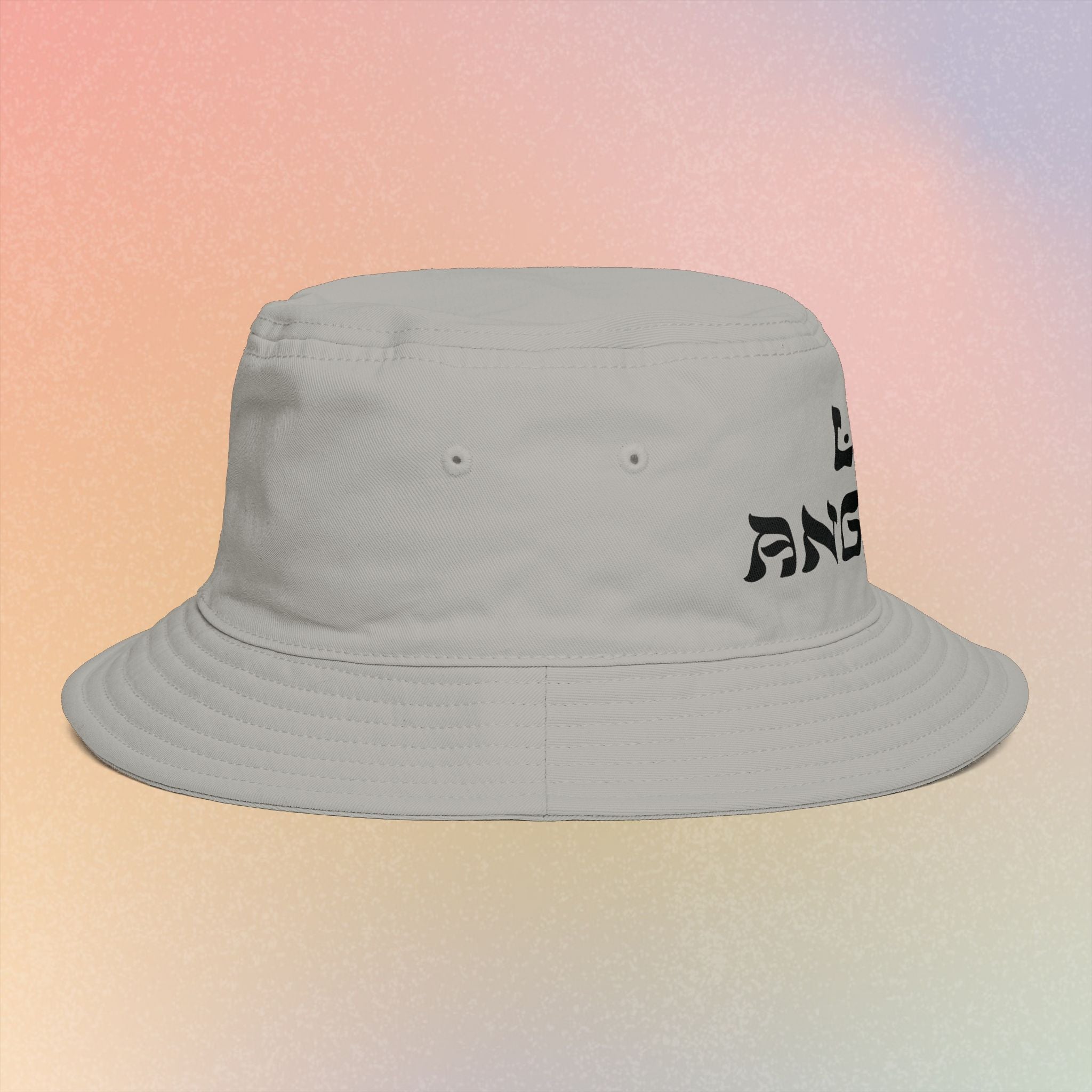 Los Angeles Hebrew Style Font Bucket Hat | LA Jewish Pride