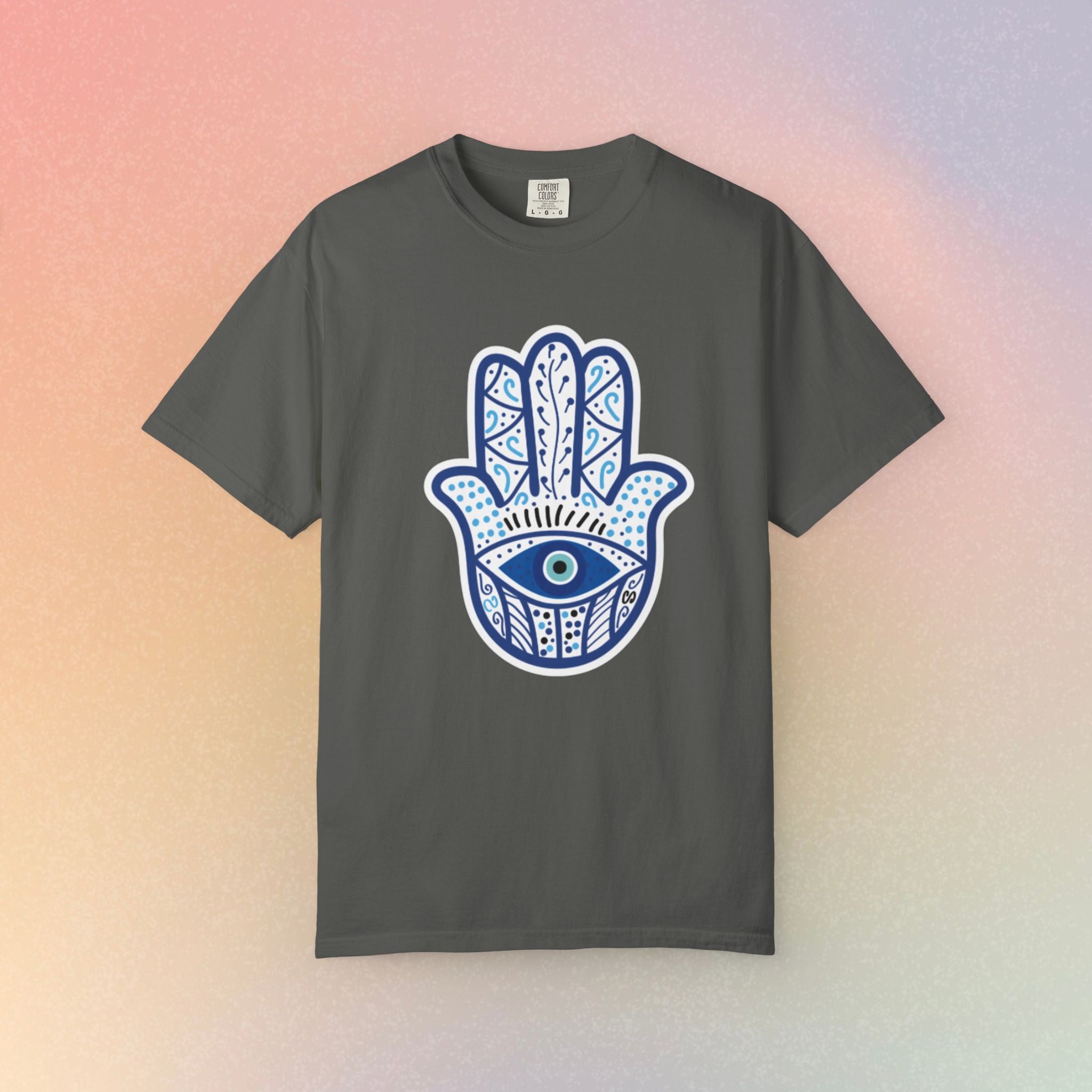 Hamsa Blue Evil Eye Protection T-Shirt