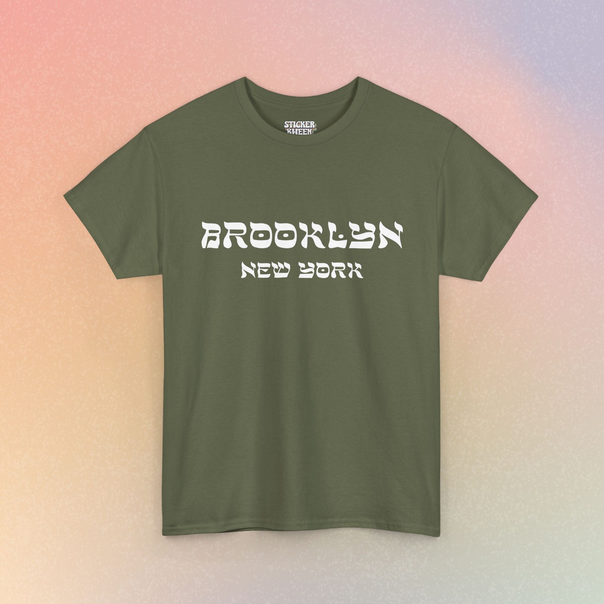 Brooklyn New York Hebrew Script - Unisex Heavy Cotton Tee