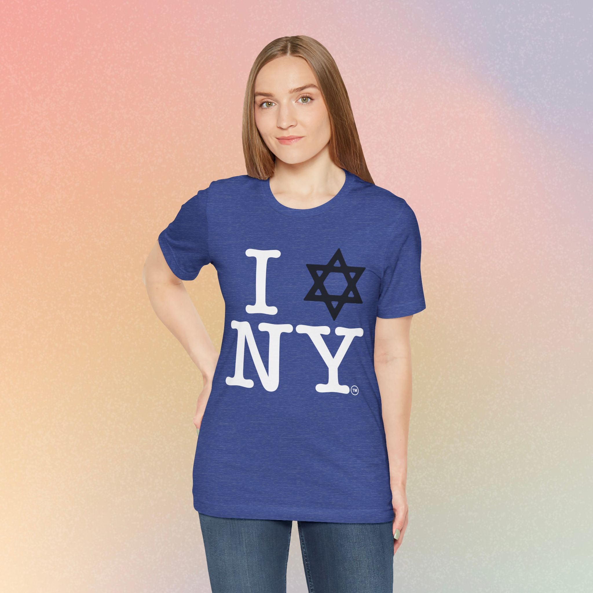 I Love New York Jewish Star of David T-Shirt - Jewish New York Pride