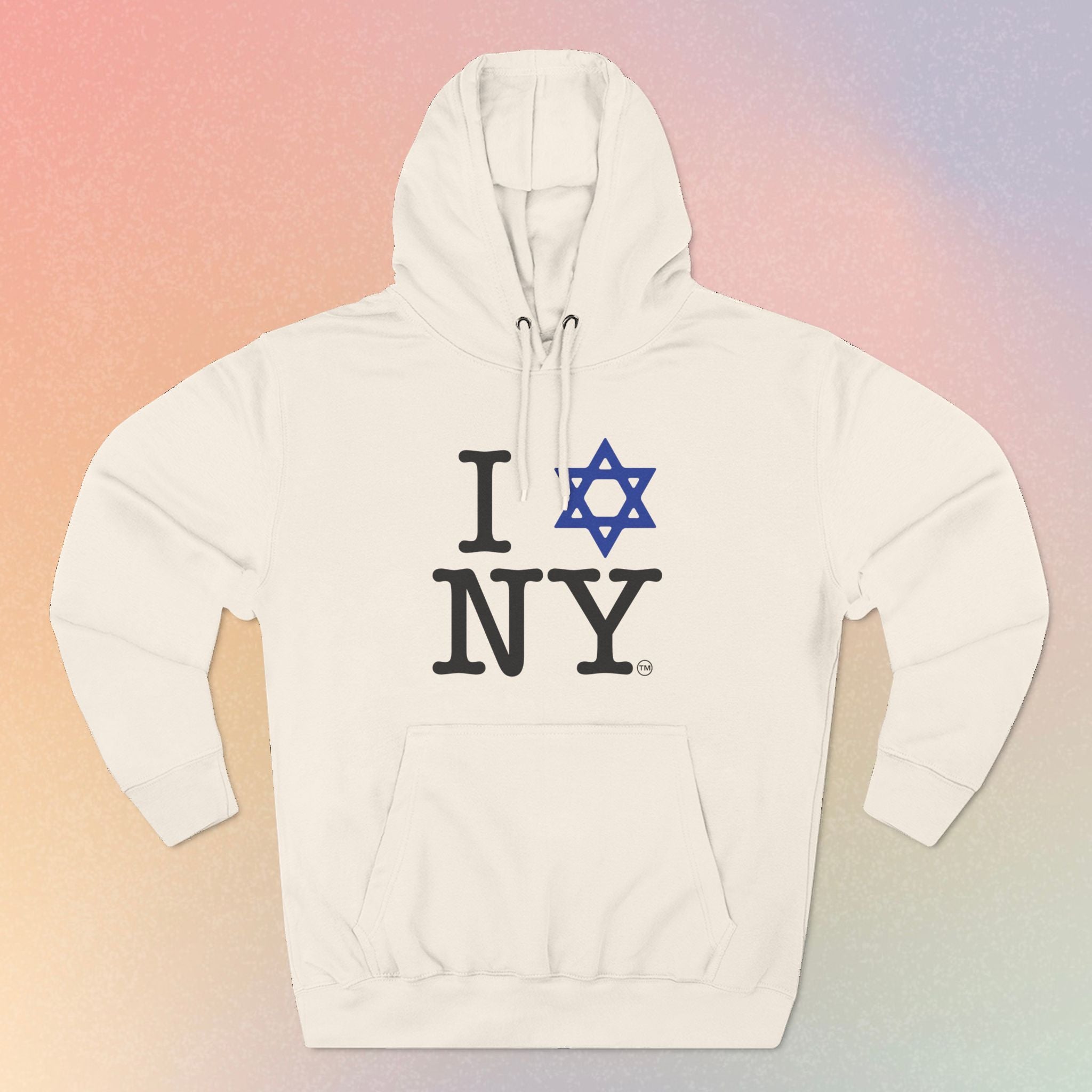 I Love NY Jewish Star Hoodie | Jewish New York Pride