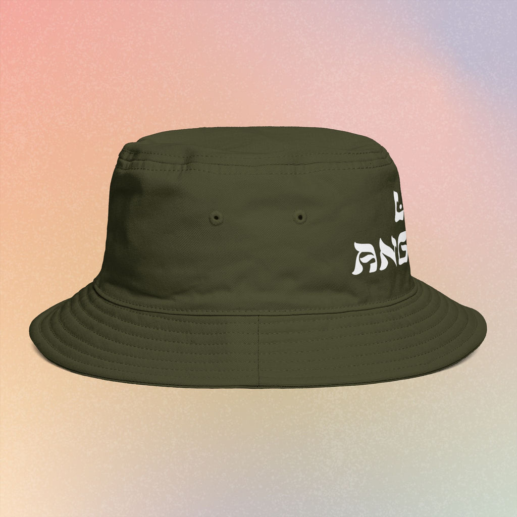 Los Angeles Hebrew Style Font Bucket Hat | LA Jewish Pride