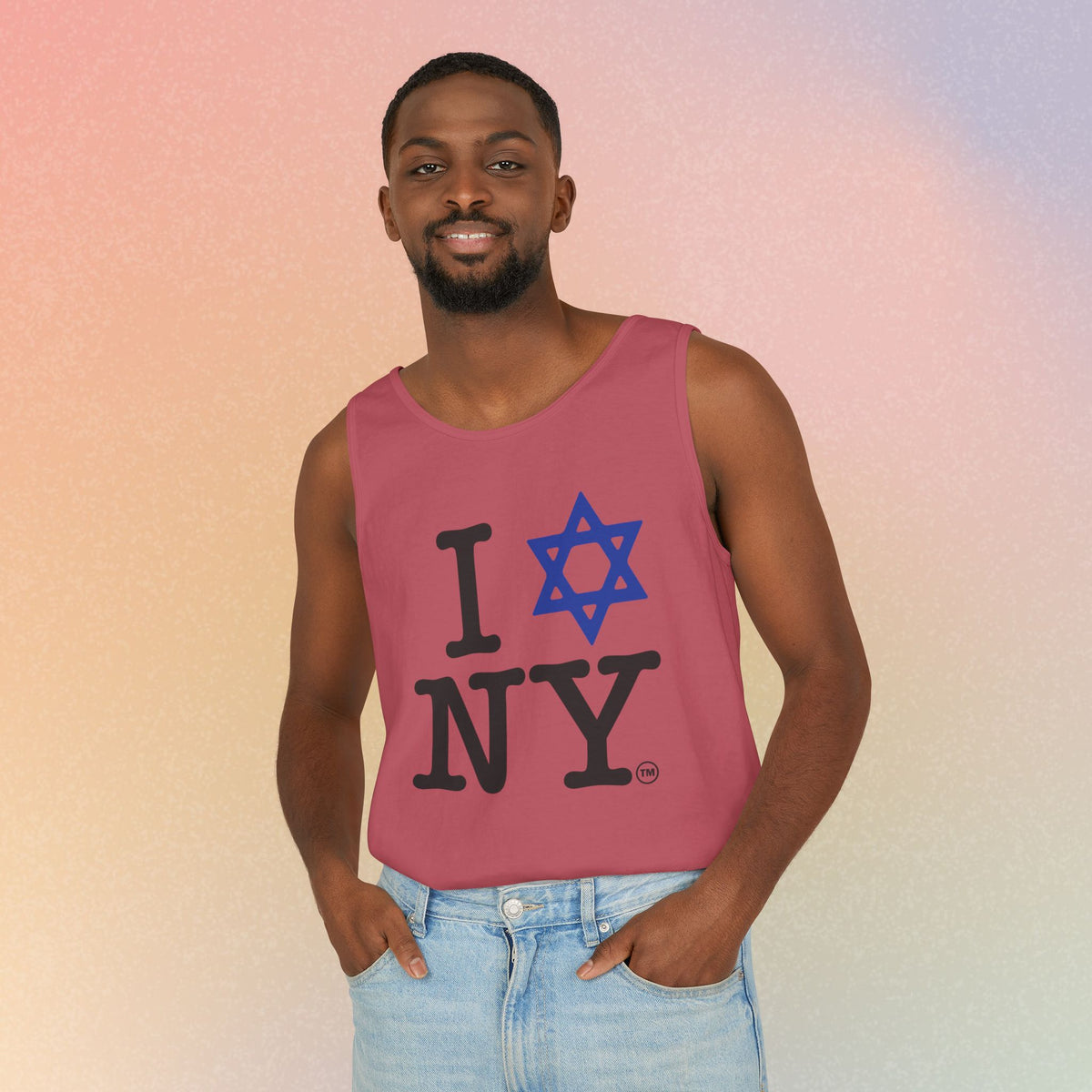 I Love NY Jewish Star Tank Top — Jewish NYC Pride Israel Love Sleeveless Tee