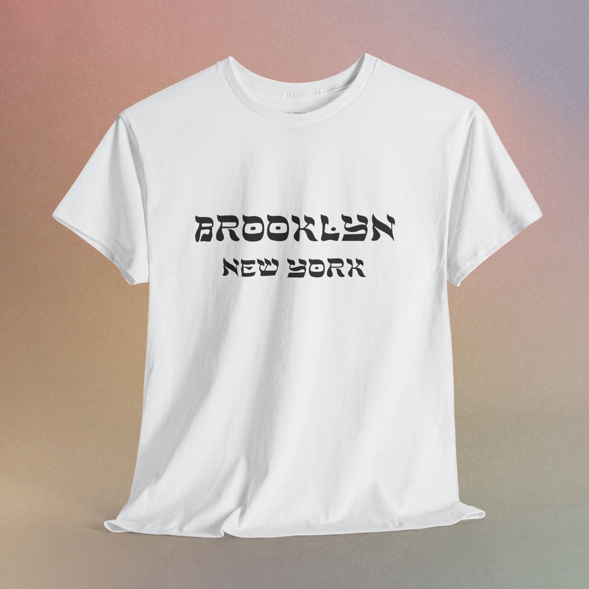 Brooklyn New York Hebrew Script - Unisex Heavy Cotton Tee