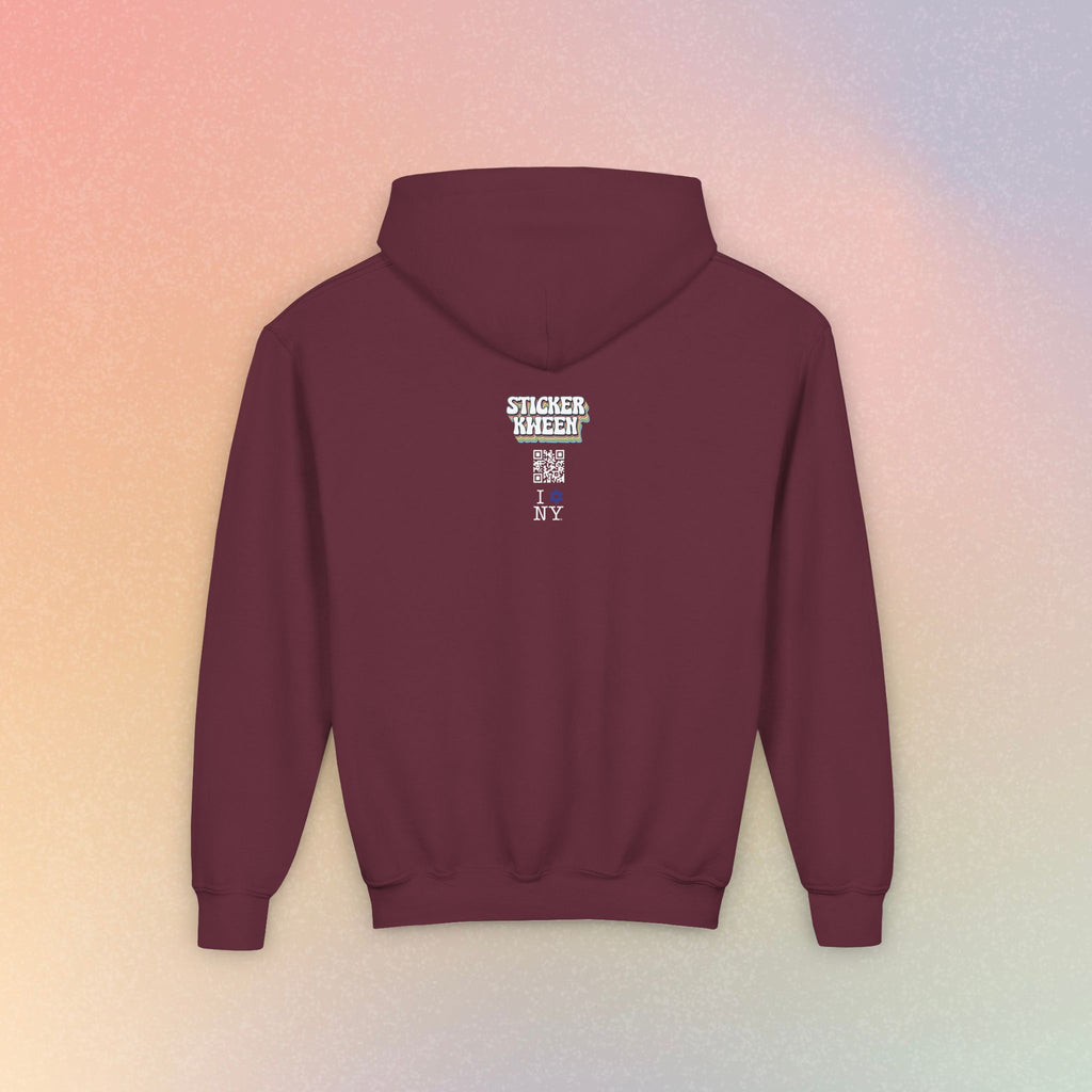 Youth Size I Love NY Jewish Star Hoodie | Jewish New York Pride Sweatshirt