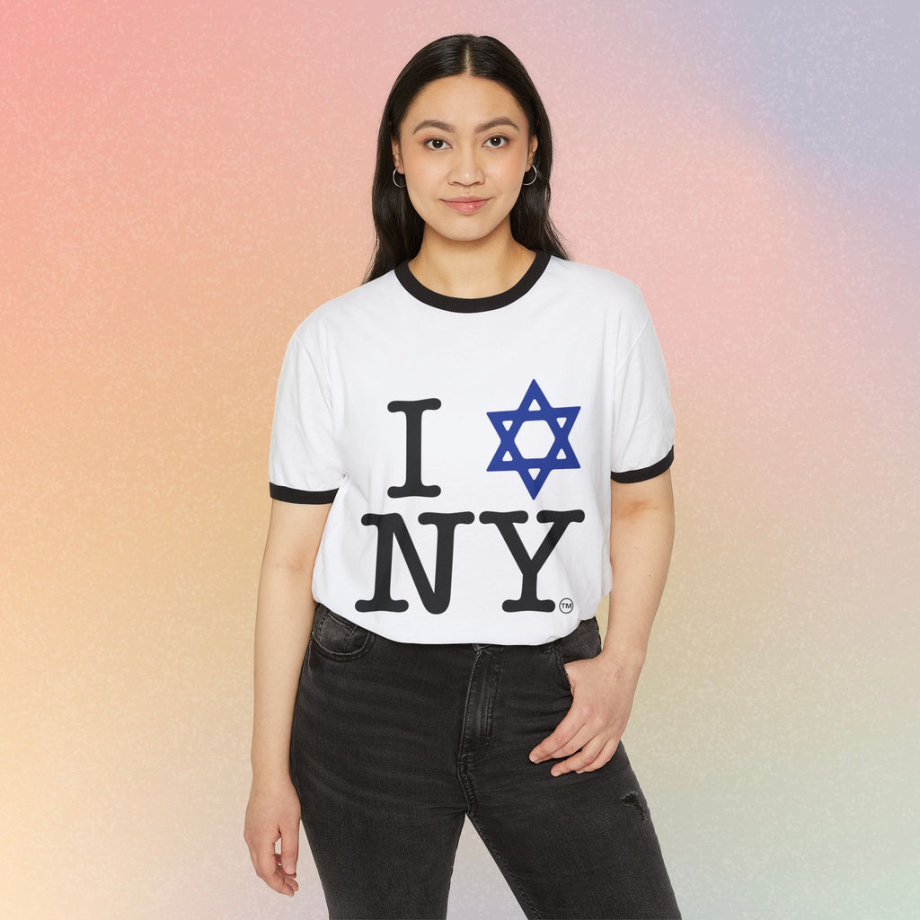 I Love NY Jewish Star T-Shirt | Ringer Tee, Jewish New York Pride