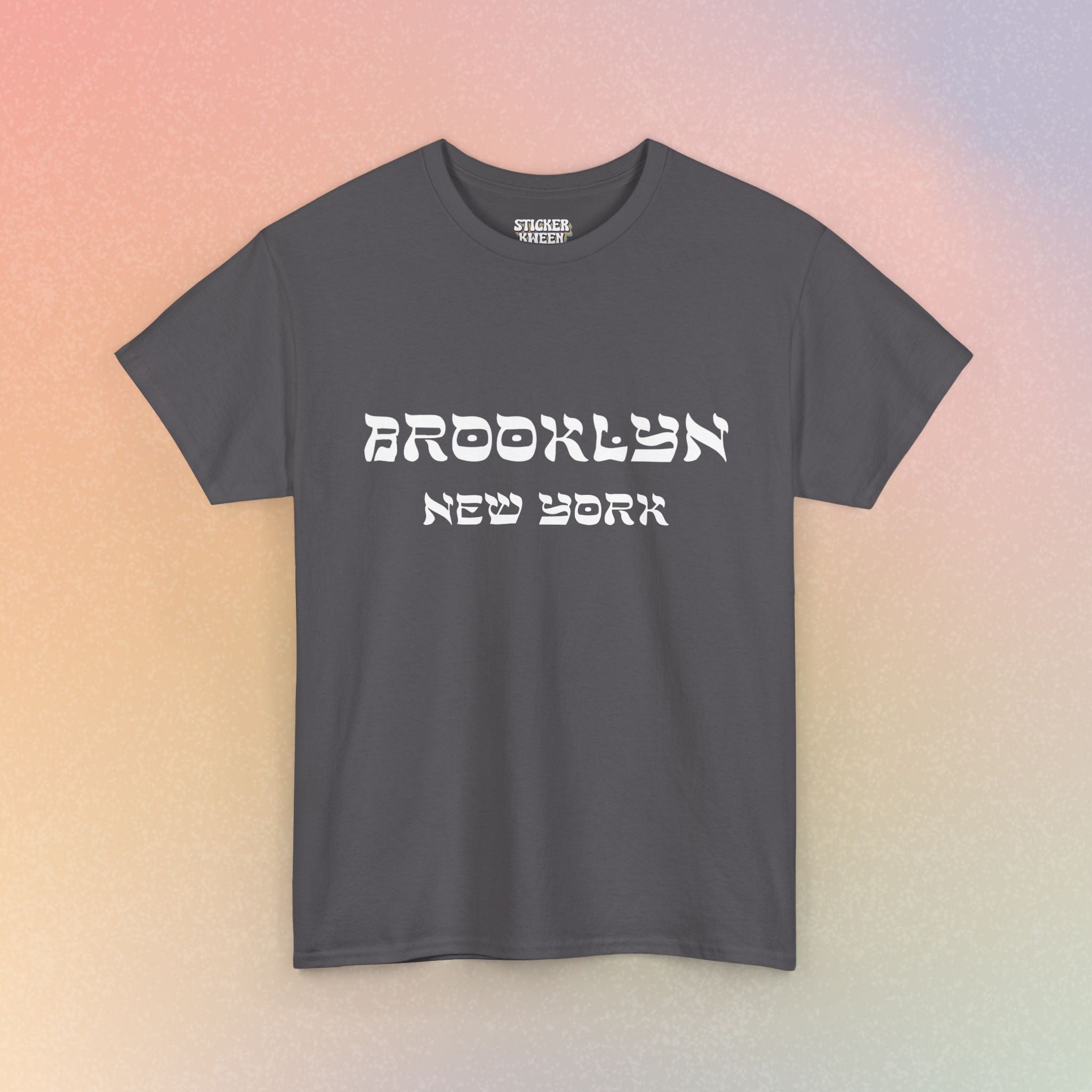 Brooklyn New York Hebrew Script - Unisex Heavy Cotton Tee