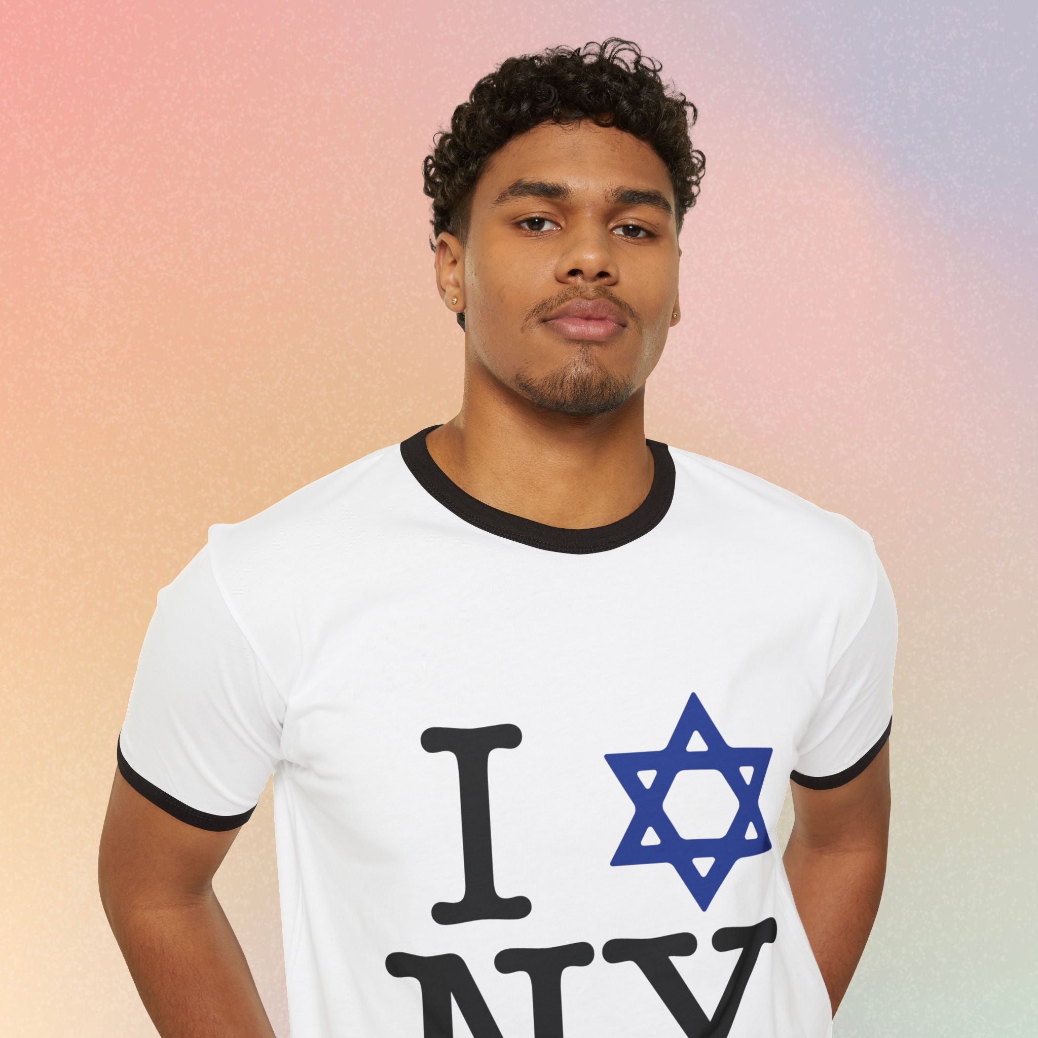 I Love NY Jewish Star T-Shirt | Ringer Tee, Jewish New York Pride