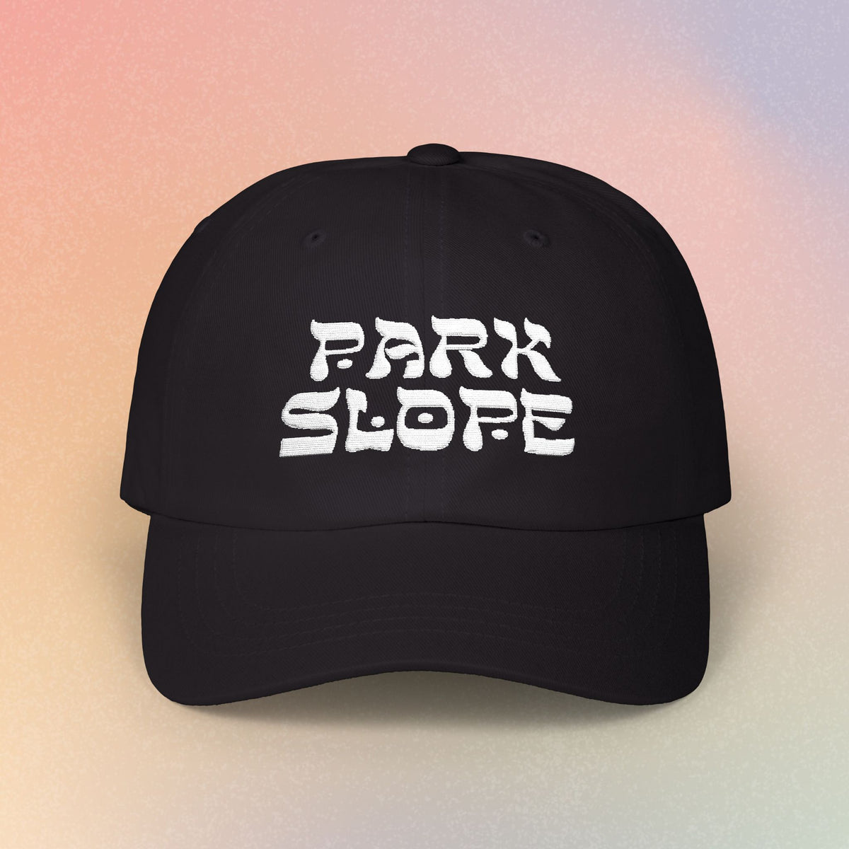 Park Slope Hebrew Style Font Baseball Cap - Brooklyn New York Jewish Pride (Dark Colors)