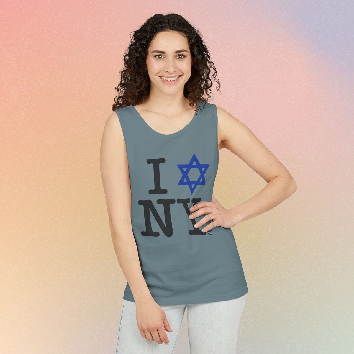 I Love NY Jewish Star Tank Top — Jewish NYC Pride Israel Love Sleeveless Tee