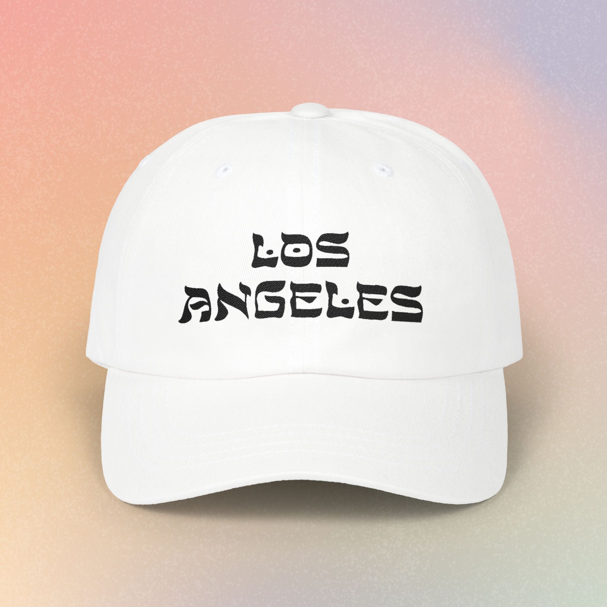 Los Angeles Hebrew Style Font Baseball Cap | LA Jewish Pride (Dark Colors)