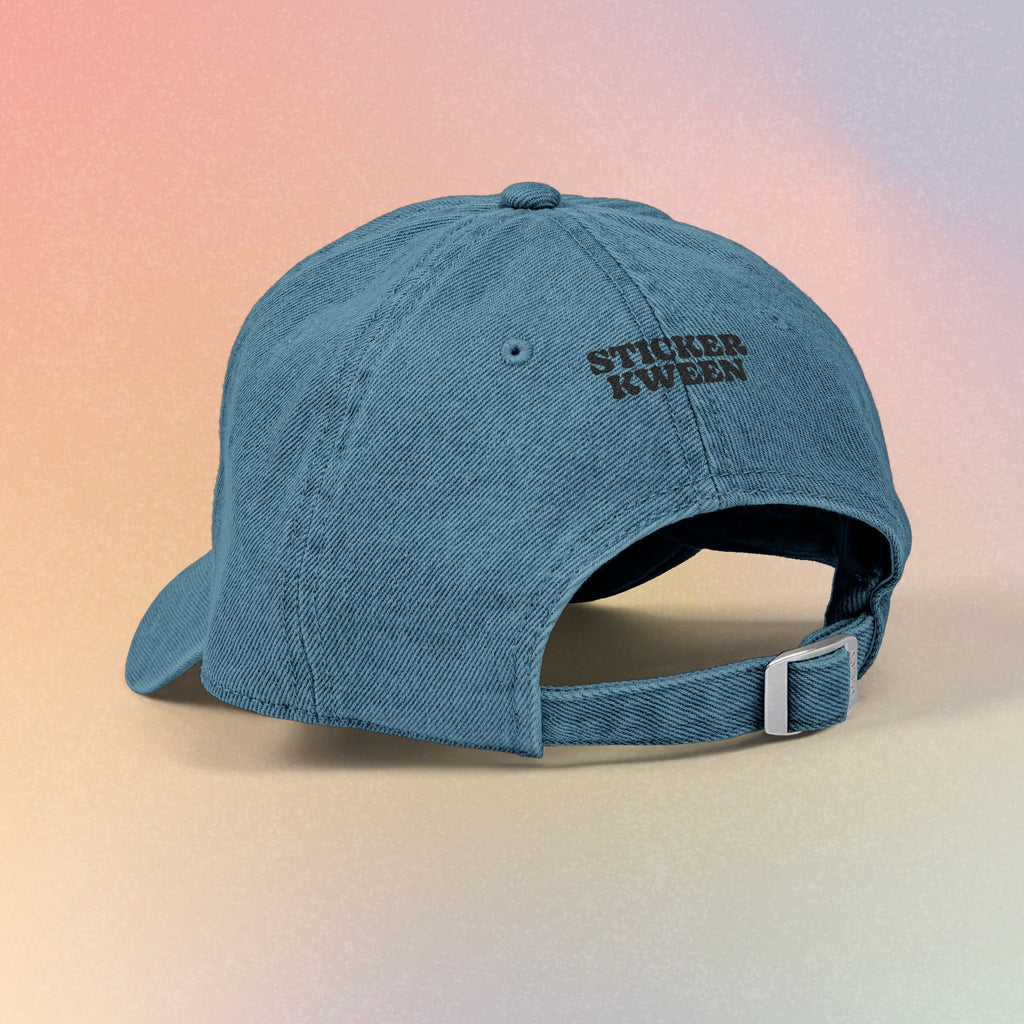 Embroidered 'Nice Jewish Girl' Denim Hat — Casual Baseball Cap for Jewish Pride & Everyday Wear
