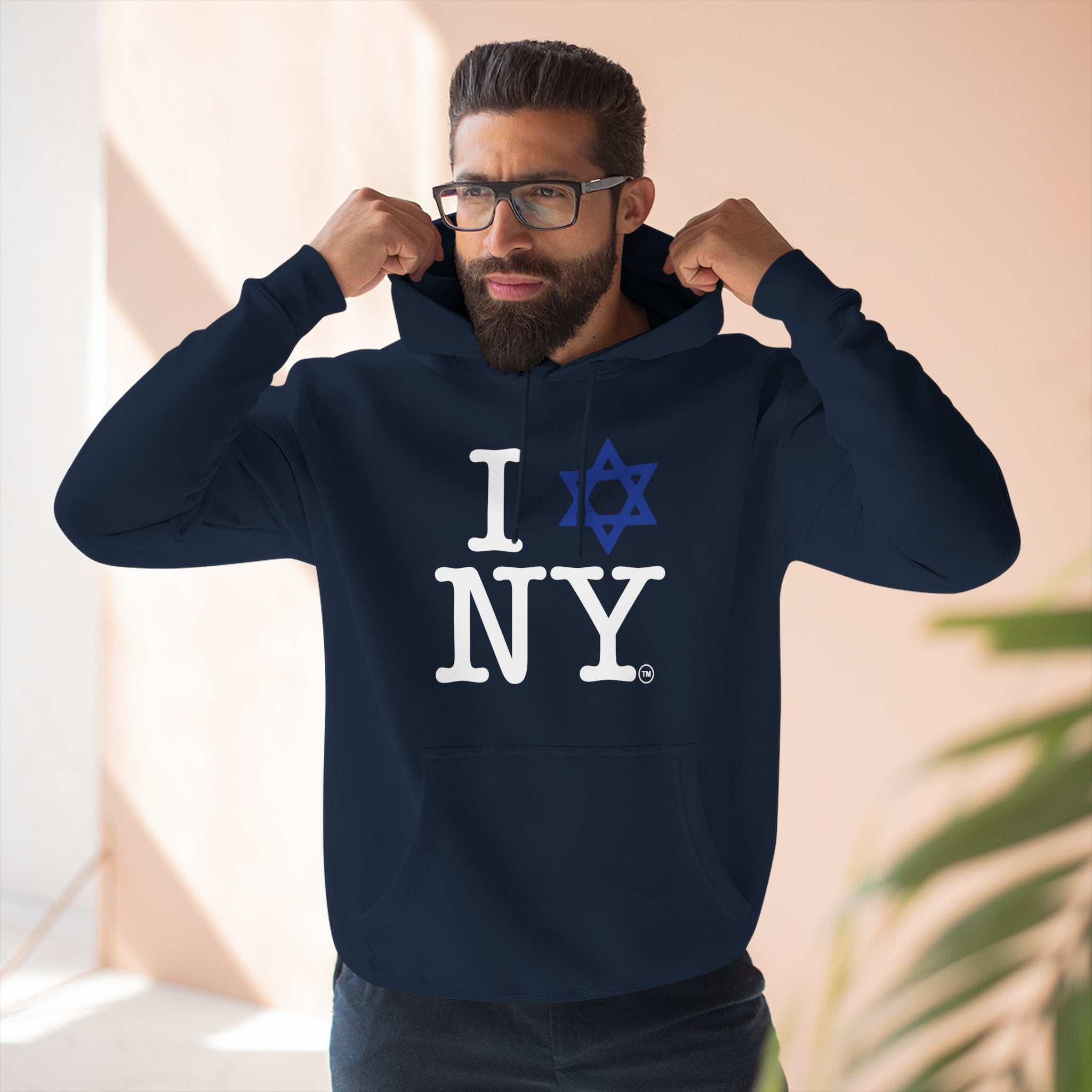 I Love NY Jewish Star Hoodie | Jewish New York Pride