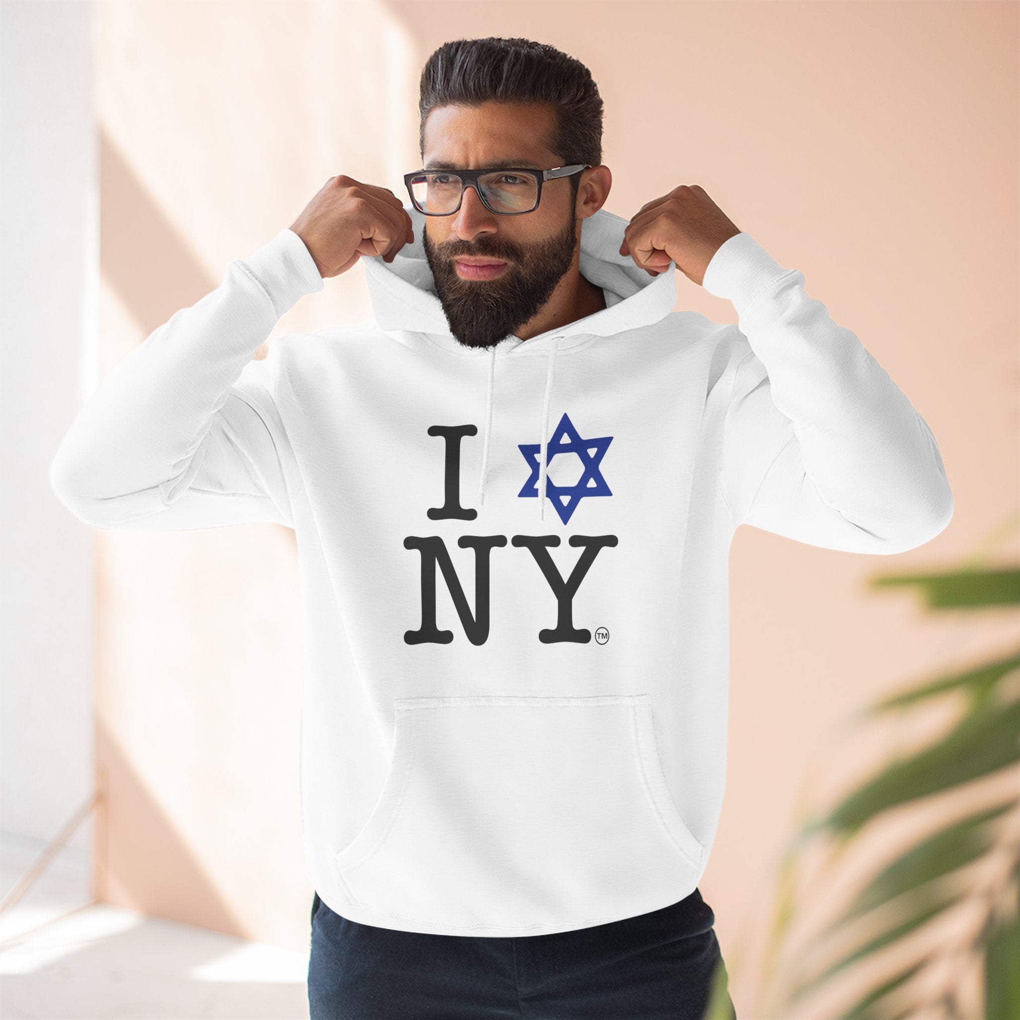 I Love NY Jewish Star Hoodie | Jewish New York Pride