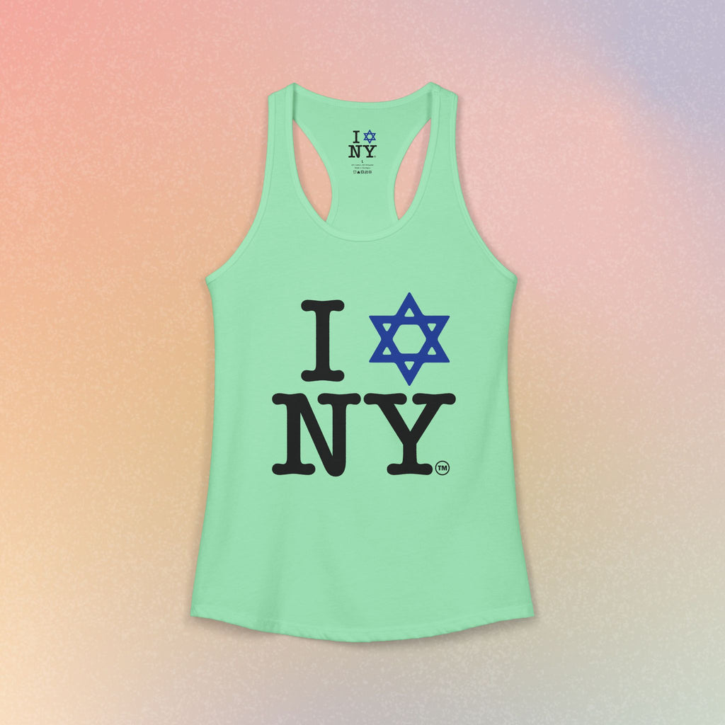 I Jewish Star Love NY Women's Racerback Tanktop