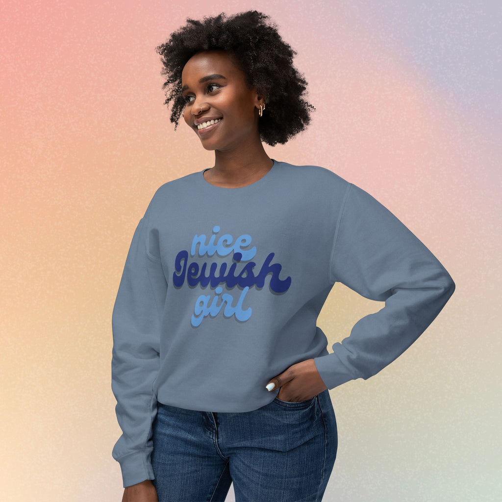 Nice Jewish Girl Sweatshirt | Female Jewish Pride Crewneck