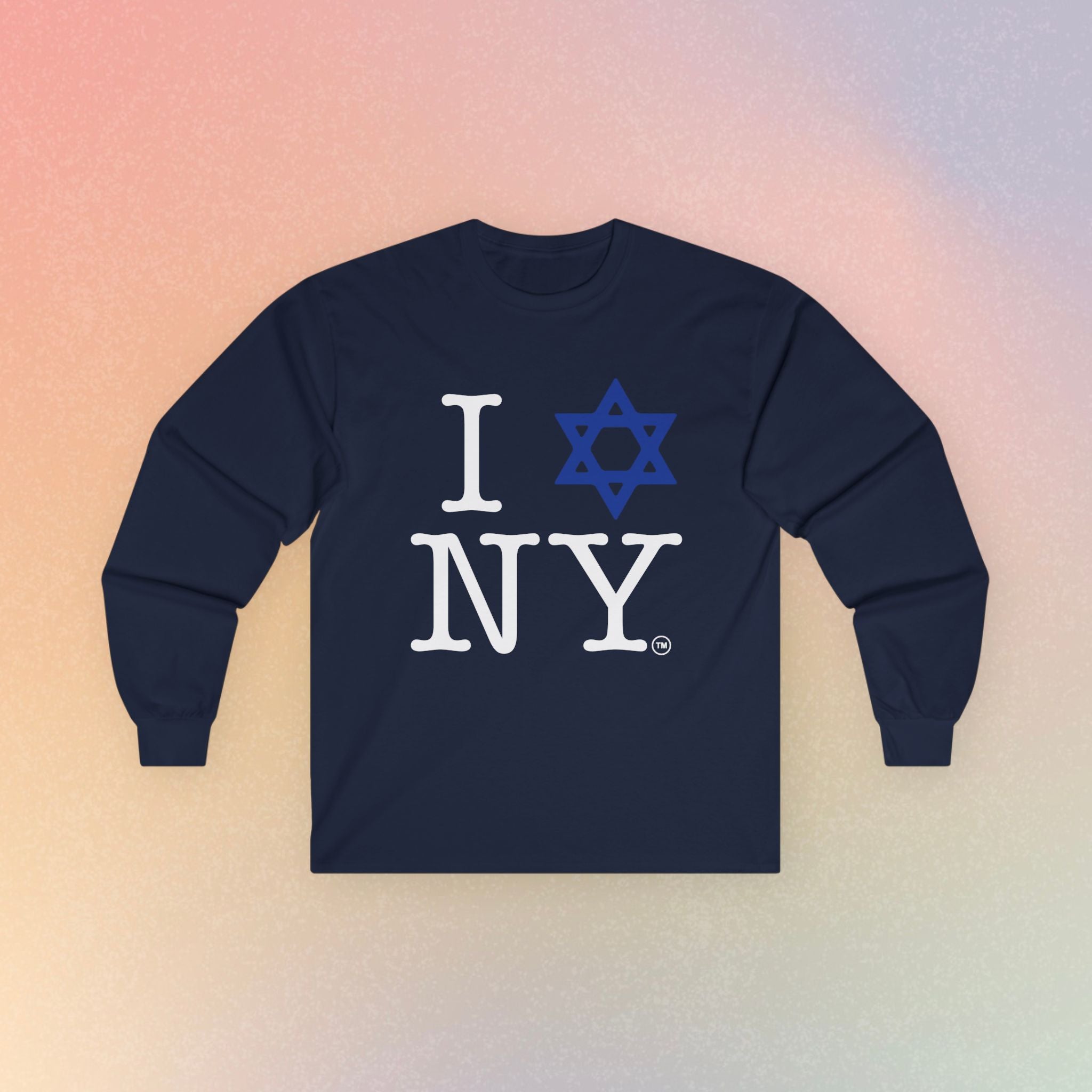 I Love NY Jewish Star Long Sleeve Tee - New York Jewish Pride Shirt