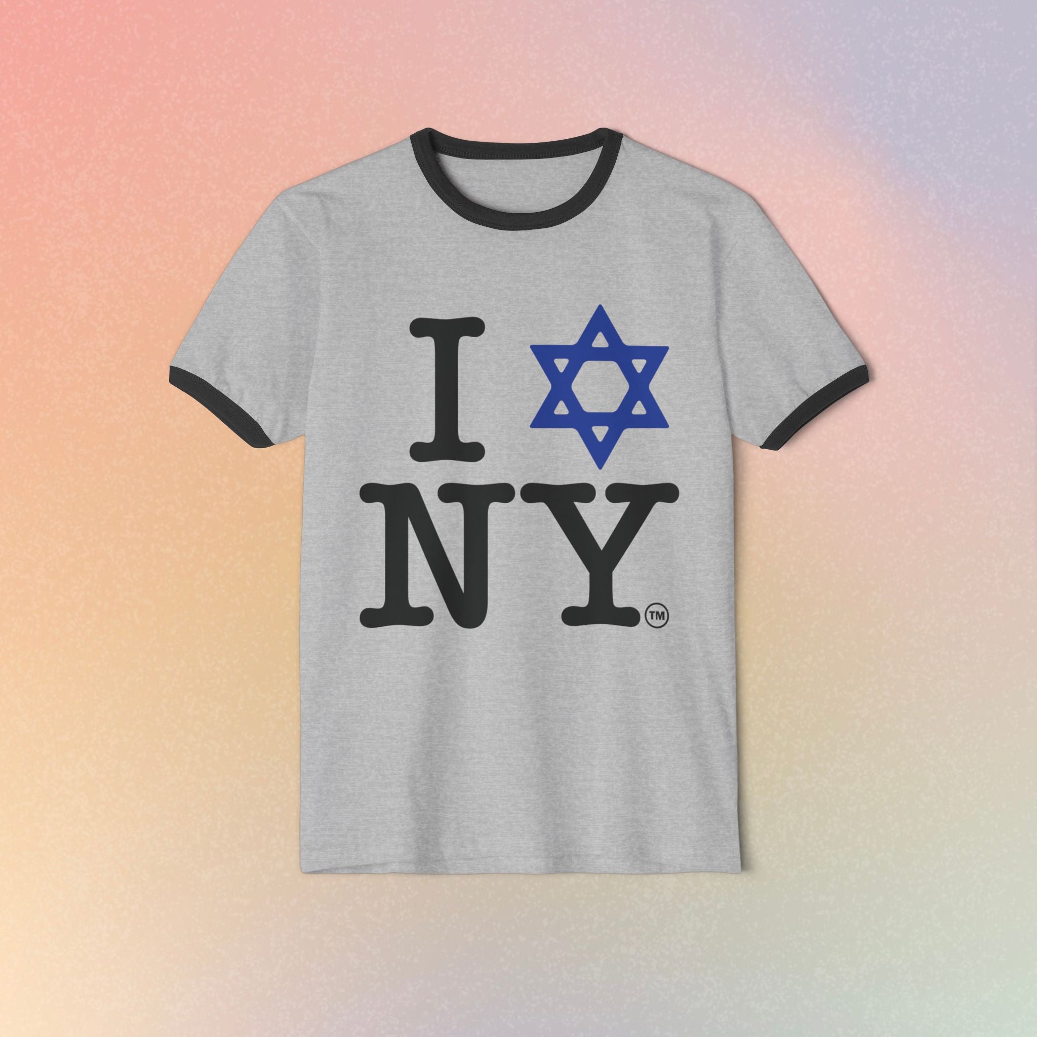 I Love NY Jewish Star T-Shirt | Ringer Tee, Jewish New York Pride