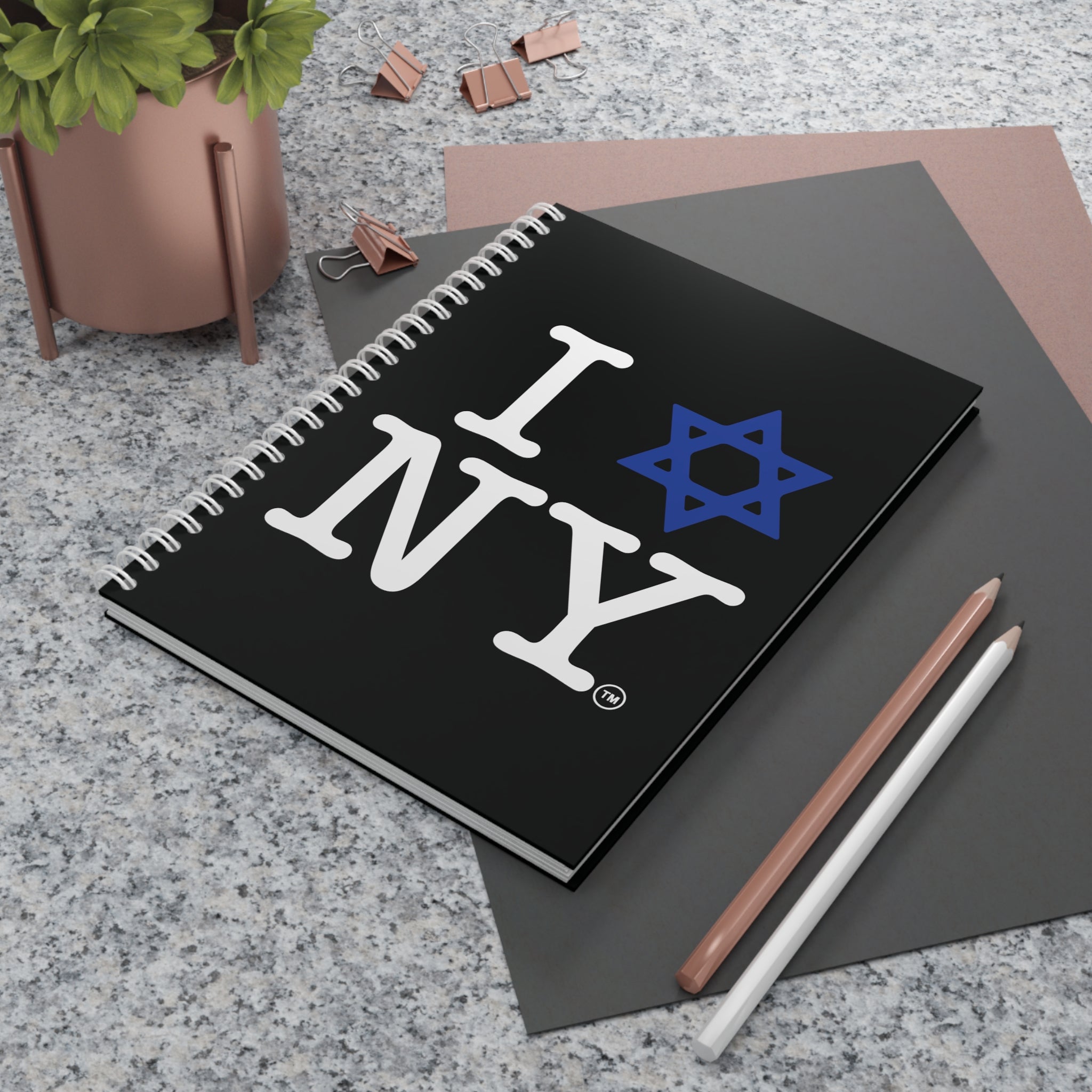 I Love NY Jewish Star Spiral Notebook | Jewish New York Pride